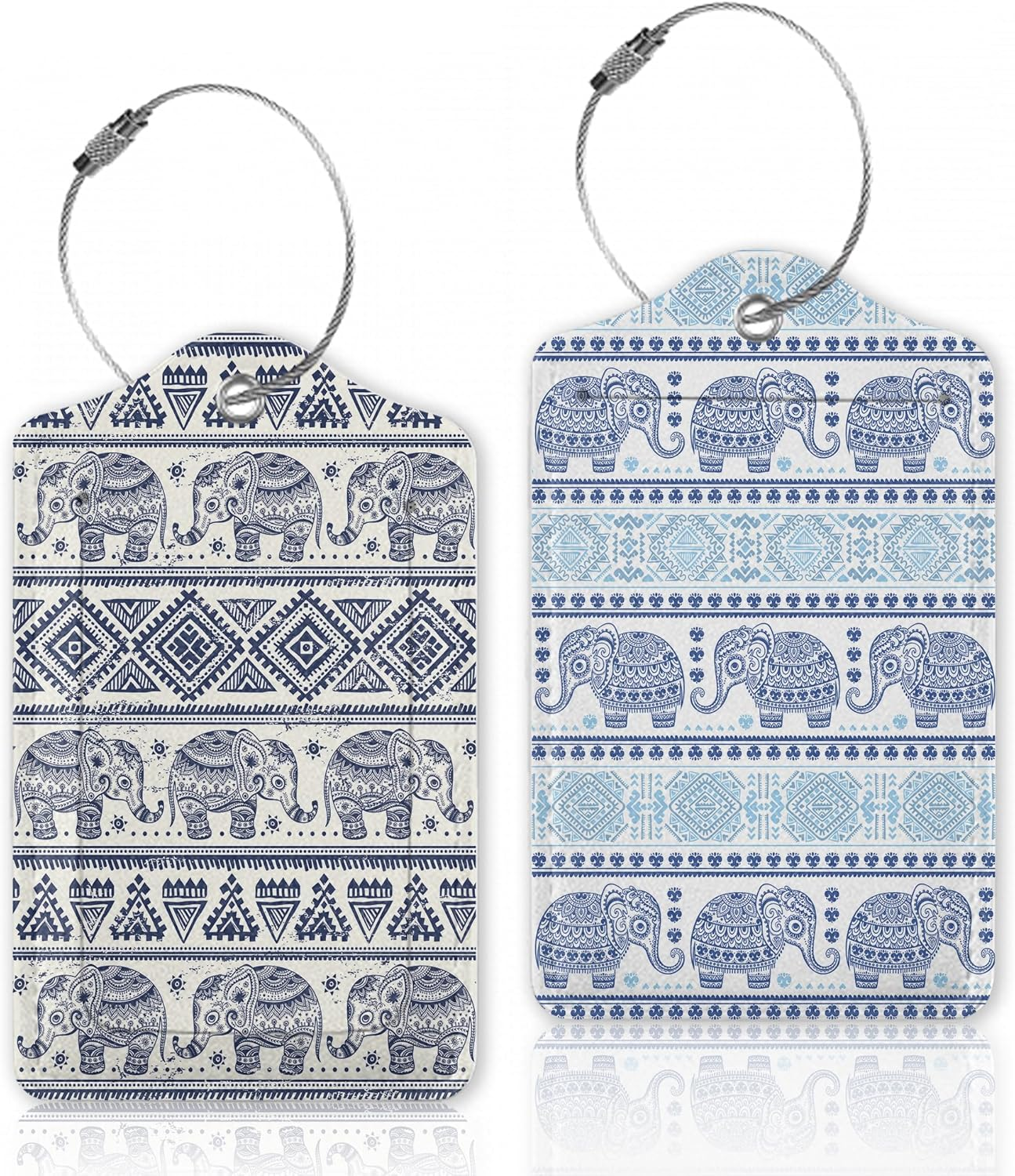 Ladybug and Strawberry Flowers Luggage Tags for Suitcase,Luggage Tag with Stainless Steel Loop Privacy Cover Id Label Travel Bag Luggage Identifiers for Women Men Travel,Set of 2