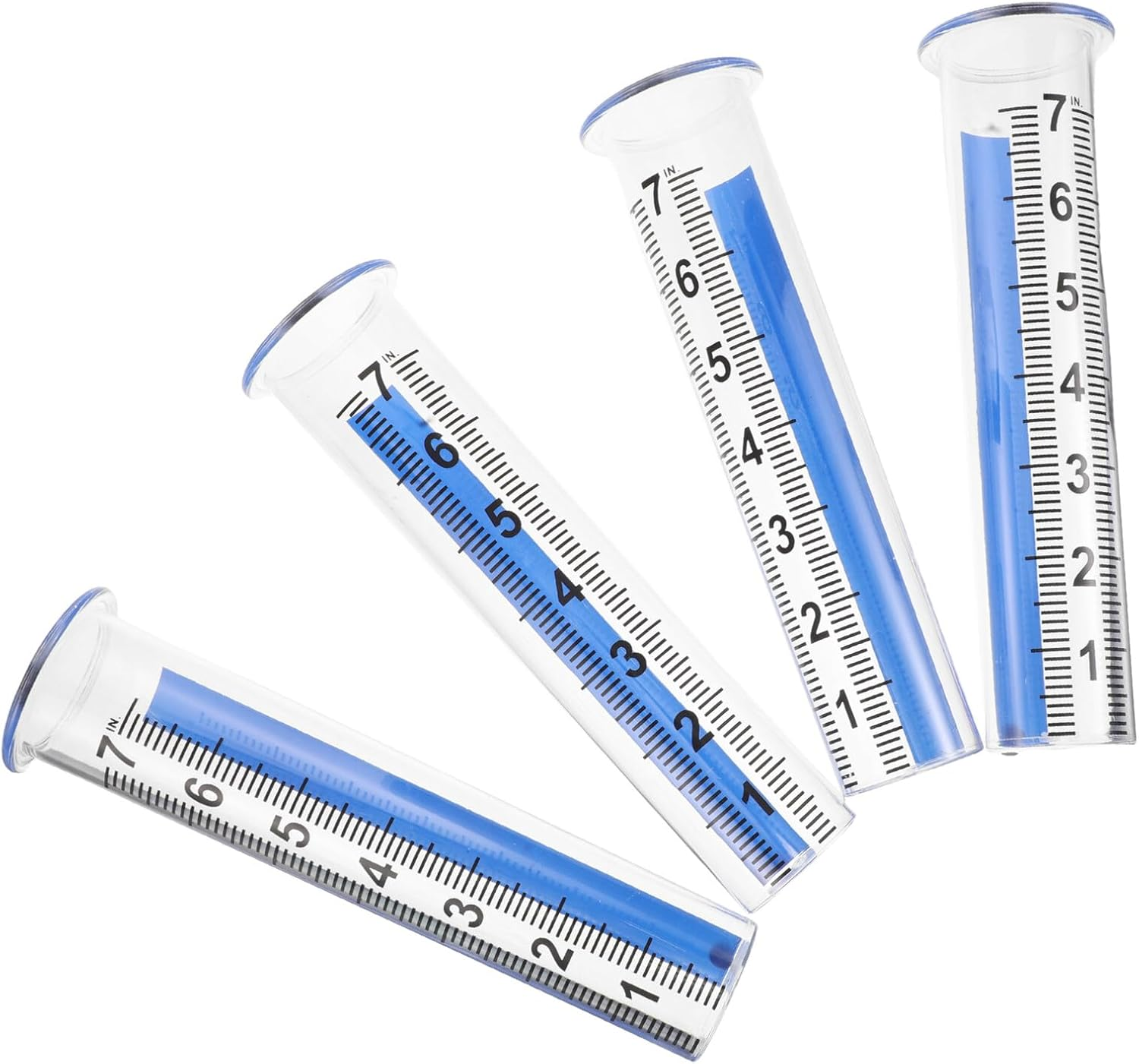 4PCS Mountable Outdoor Rain Gauge Tubes Transparent Plastic Replacement Rain Measurement Tubes for Garden Lawn Backyard with High Optical Clarity image number 6
