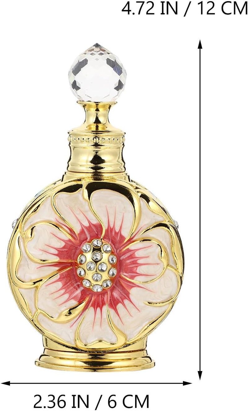 Healifty Essential Oil Dropper Bottle Vintage Glass Perfume Bottle 12Ml Decorative Refillable Perfume Women Dropper for Essential Oils Glass Vials S - 12Ml Style4 image number 4