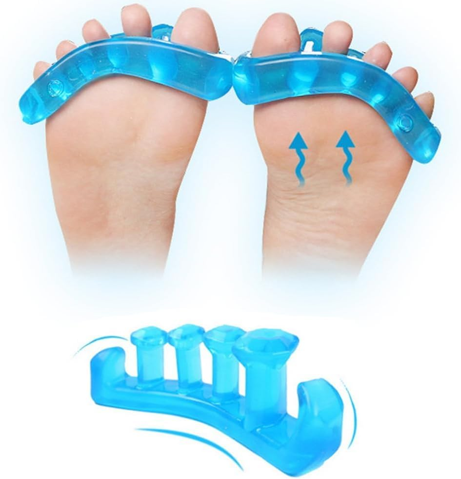 Gel Toe Separator Stretchers Relieve Pain Bunion Corrector Hammer Toes for Yoga and Sports Activities (Large) image number 4