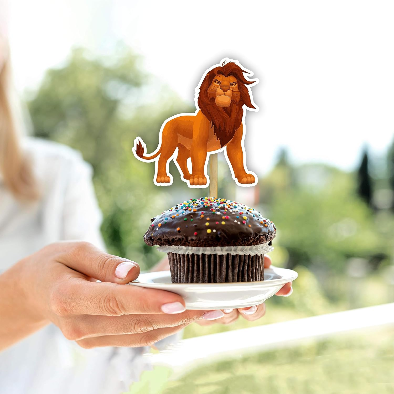 The Lion Kng Cupcake Toppers &ndash; Jungle Safari Birthday Party Decorations for Kids, Themed Picks for Cakes & Cupcakes, Perfect for Celebrations image number 5