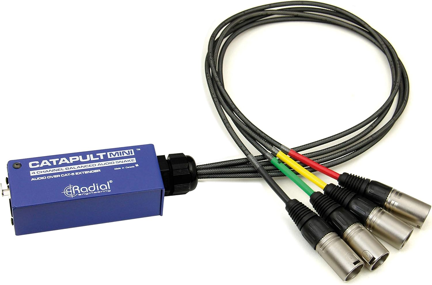 Radial Catapult Mini RX 4-Channel Cat 5 Analog Snake Male XLR Version Compact