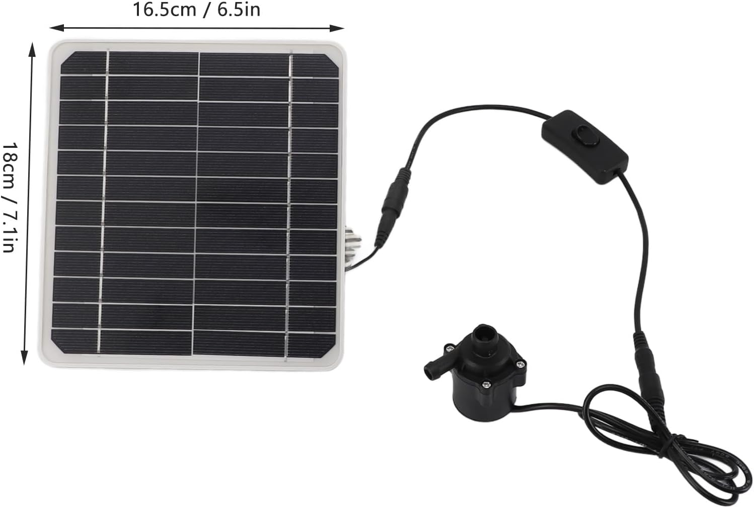 50W Water Pump Solar Panel, Solar Power Water Pump, Solar Fountain Water Pump 24 Hour Operations with Switch Adjustment for Bird Bathing Fish Tanks image number 3