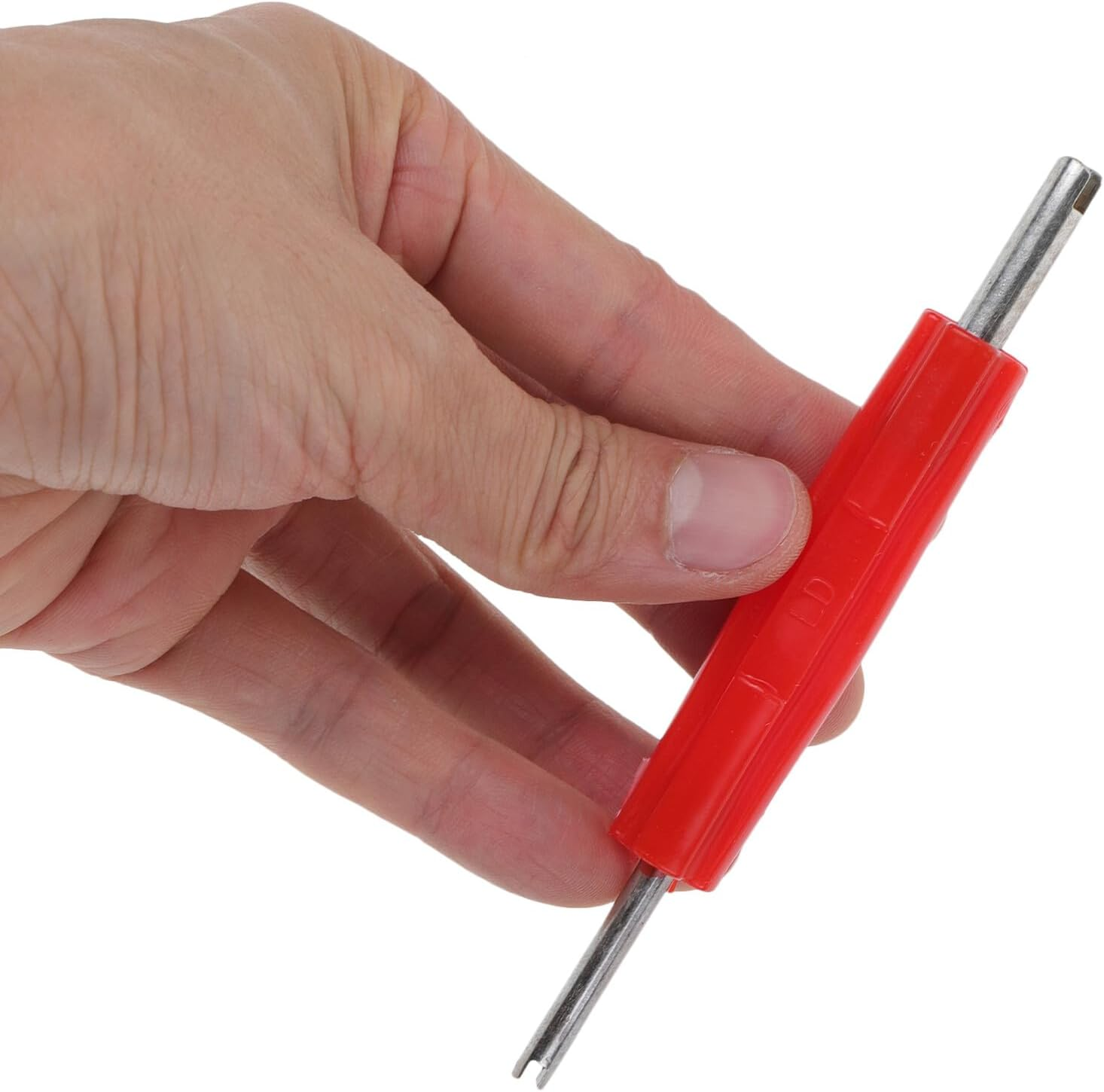 Dual-Head Valve Core Remover Tool with Red Handle Hvac Valve Stem Tool for Car and Motorcycle Tire Repair and Maintenance Equipment