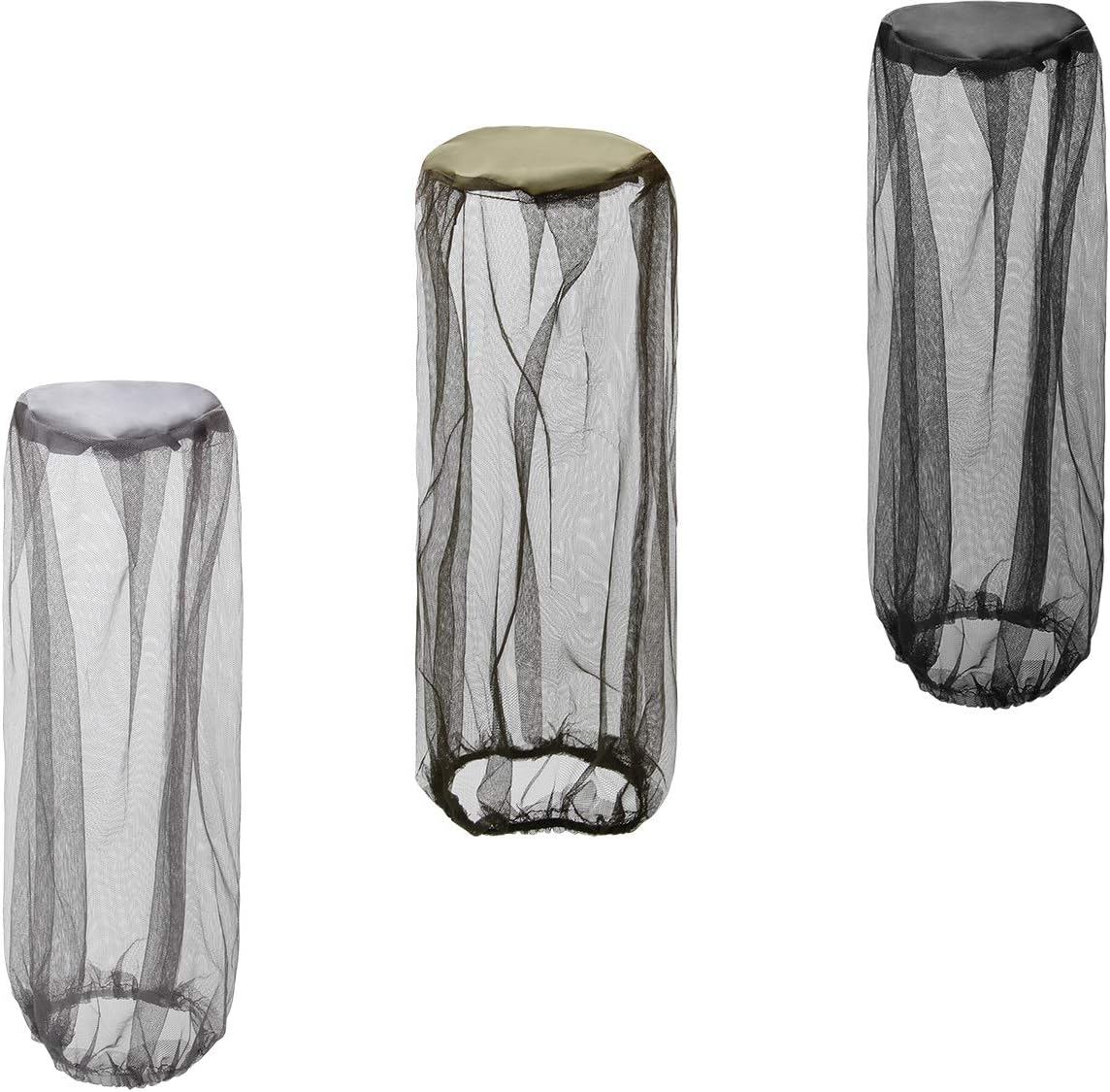 Coolrunner 3 Pack Mosquito Head Net, Outdoor Mosquito Head Net, Shield from Insect, Bee and Mosquito Bites, Mosquito Head Net Mesh for Hiking Camping Walking (Grey, Black, Dark Green)