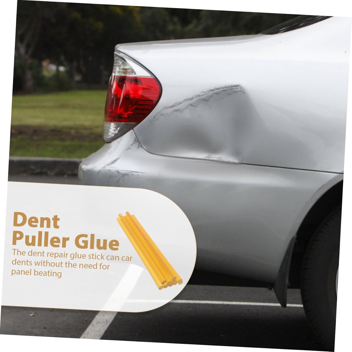 SOESFOUFU 10 Pcs Hot Glue Sticks Dent Puller Glue Bars 11X270Mm Yellow Automotive Paintless Tool Kit for Body Damage Removal image number 6