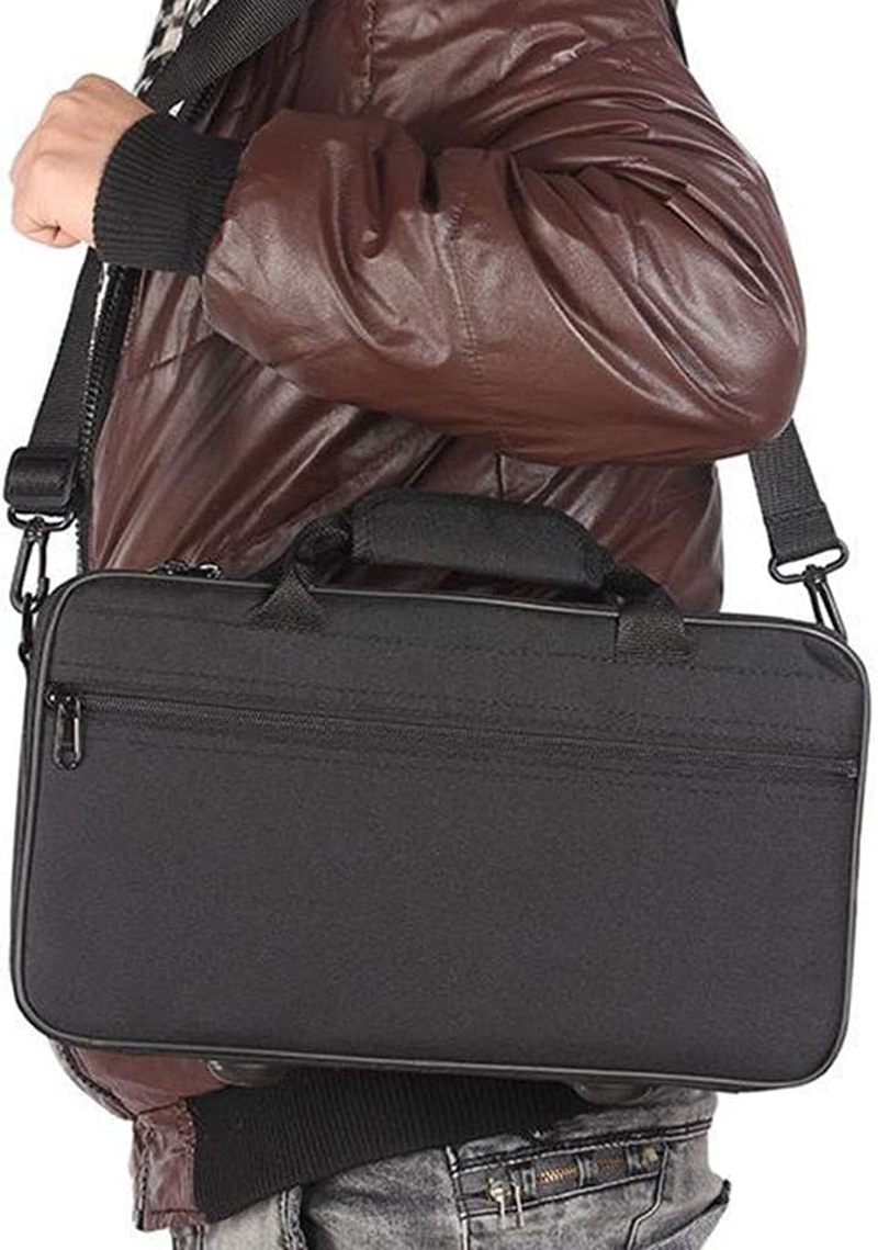 T TOOYFUL Clarinet Case with Adjustable Shoulder Strap, Black, Cotton, B♭ Clarinet, Brass and Woodwind Instruments image number 4