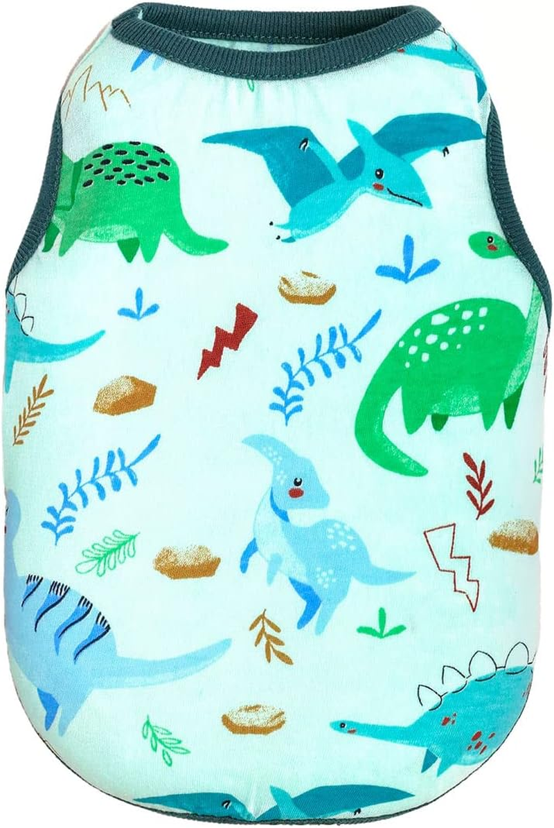 Dog Life Dinosaur Tank Mint Green Dog XL Size