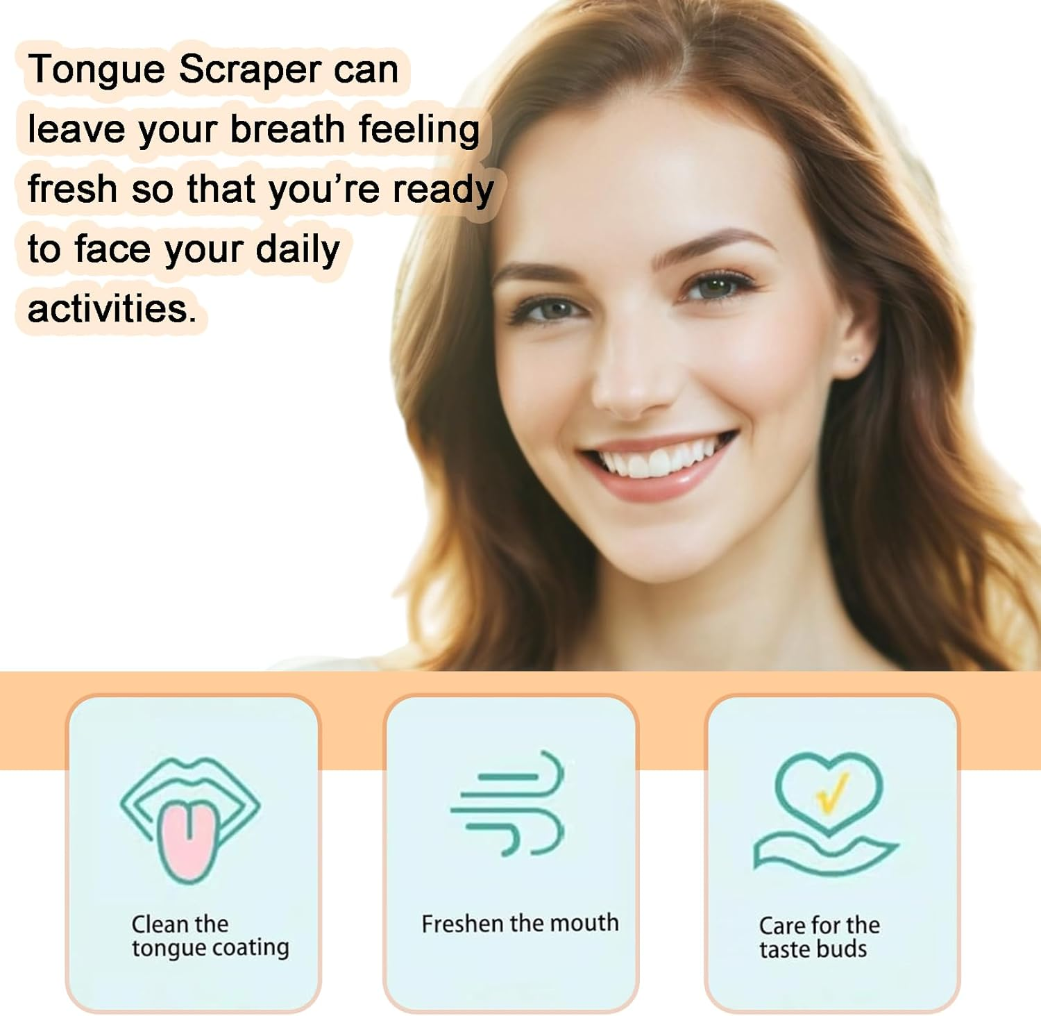 3PCS Tongue Scraper Set, Soft Silicone Cleaners, BPA Free Oral Care Tools image number 5