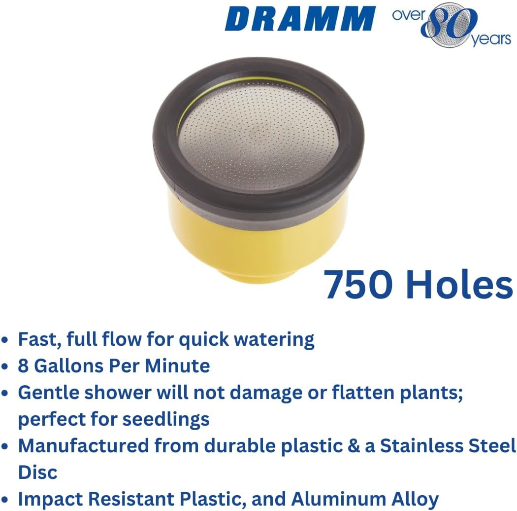 Dramm 22731 750PL 8 GPM Plastic Water Breaker Nozzle, Yellow image number 2