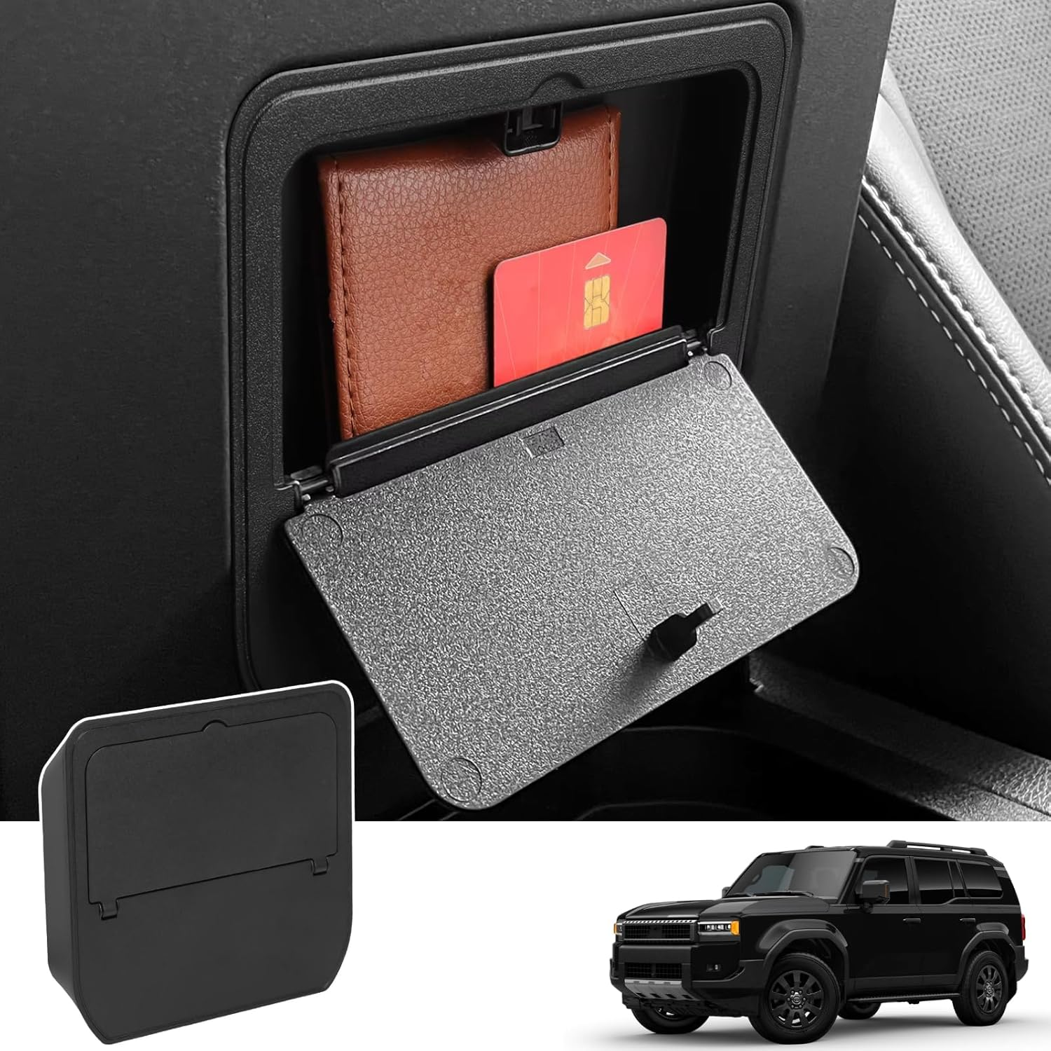 For 2025 2024 Toyota Land Cruiser LC250 Prado Center Console Organizer Armrest Hidden Compartment Storage Box Car Accessories Interior Middle Center Console Tray (Not for First Edition) image number 6