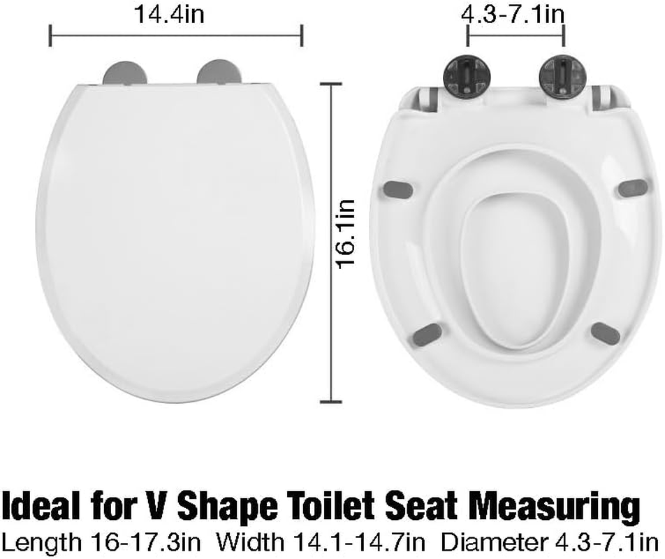 Pandaear Toilet Seat with Build-In Toddler Potty Training Seat, Elongated Toilet Seat with Splash Guard for Toddler Training, Easy to Install & Slow Close (Elongated) image number 1