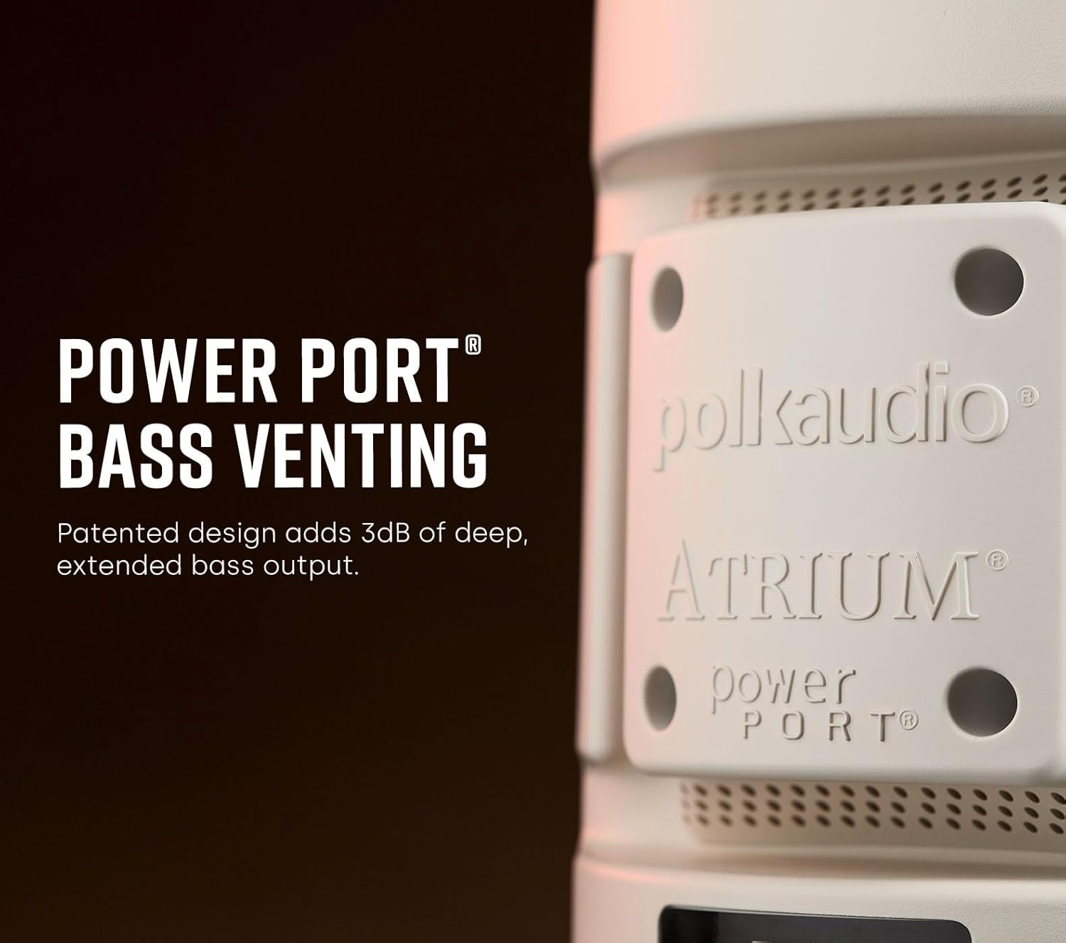 Polk Audio Atrium 8 All Weather Outdoor Loudspeakers 6.5" Dynamic Balance Woofer, Dual Anodised Aluminum Tweeters, Speed-Lock Mounting System, Powerport Bass Venting, Black image number 5