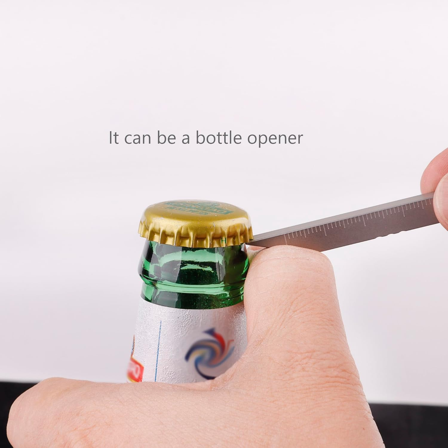 Hamans Mini Titanium EDC Lever Pocket EDC Tool Gadget Keychain Tool Opener Driver, LQG01 image number 2