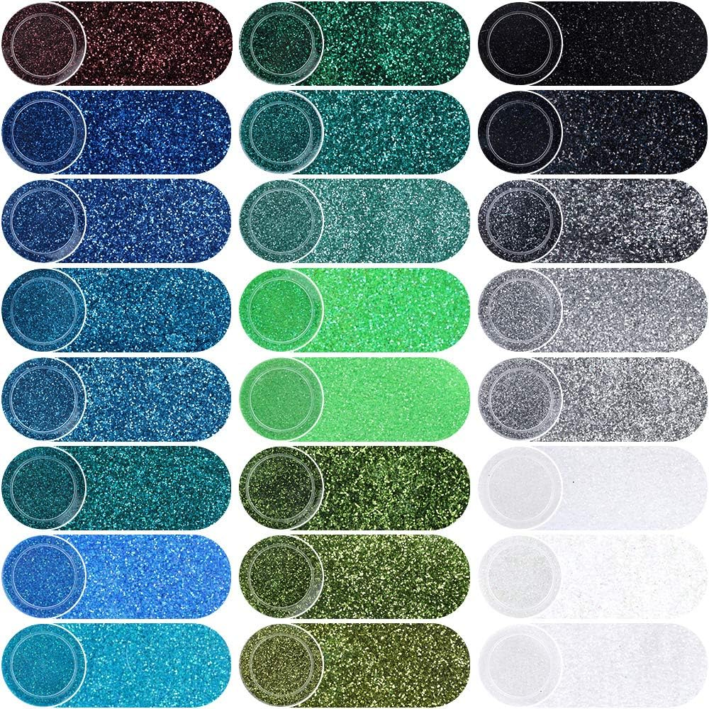 FANDAMEI 48 Colors Nail Glitter Set, 48 Boxes 5G Nail Art Glitter, Fine Glitter Powder for Eyeshadow, Cosmetic, Arts, Crafts, Decoration. Body Glitter, Face Glitter for Festival, Makeup, Halloween image number 6