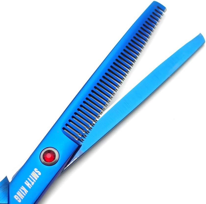 7.0 Inches Professional Hair Cutting Thinning Scissors Set with Razor (Blue) image number 1