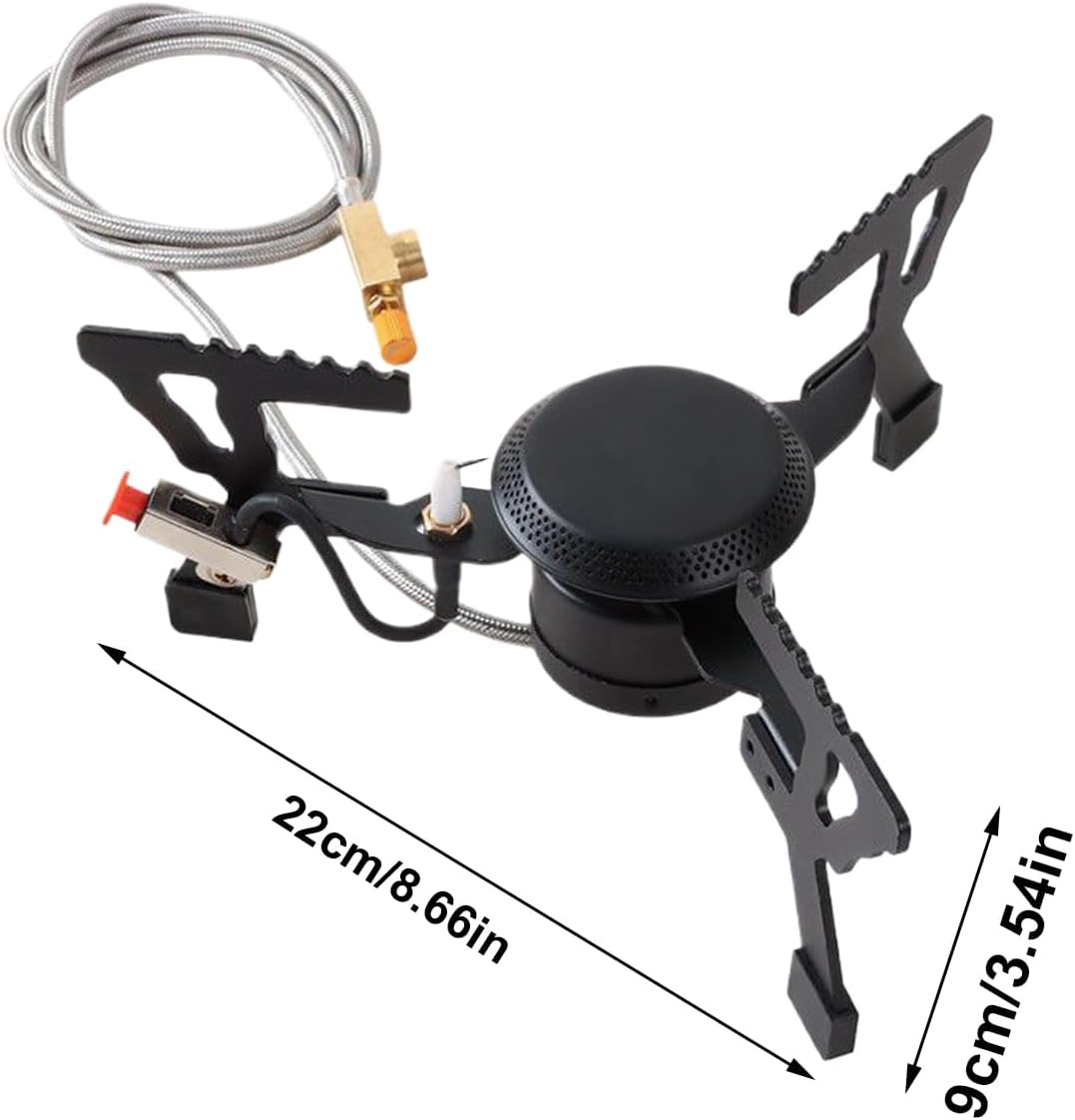 Camping Stove - Foldable Outdoor Stove for Hiking & Trekking | Windproof Folding Stove with Split Burner for Mountaineering Hiking Picnic Outdoor Cooking image number 1