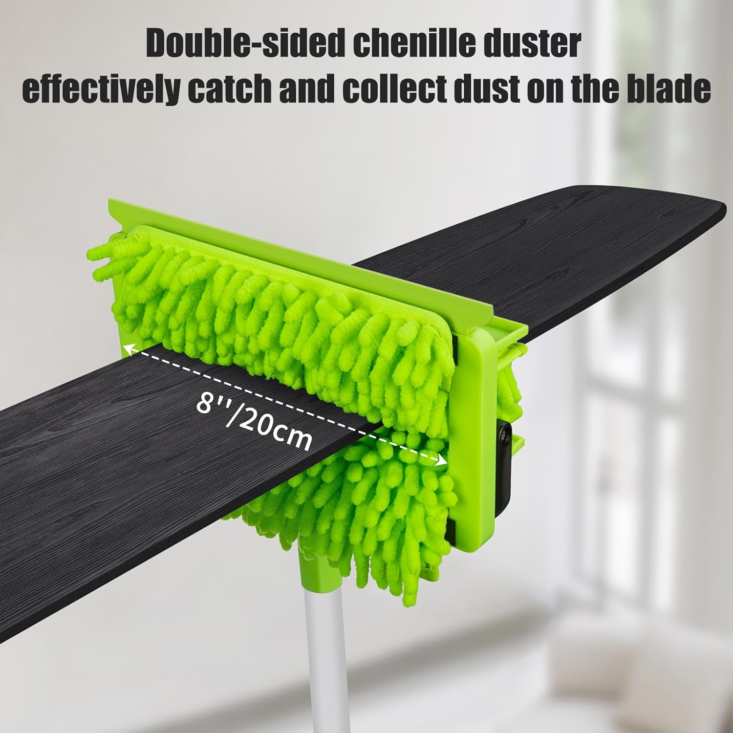 Ceiling Fan Cleaner Duster with 75'' Extension Pole, Flexible Fan Duster for Ceiling Fan Blades, Reusable Cleaning Tool for High Ceiling Fan, Skinny Duster for Tight Spaces image number 2