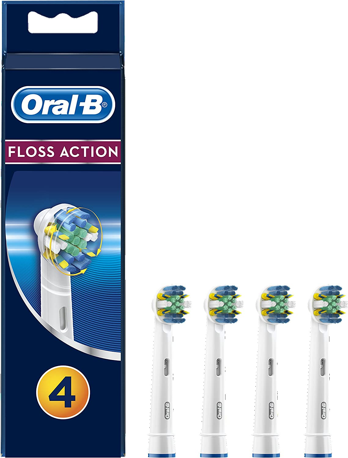Oral-B [GENUINE] Floss Action Clean Electric Toothbrush Replacement Heads, 3 Pack