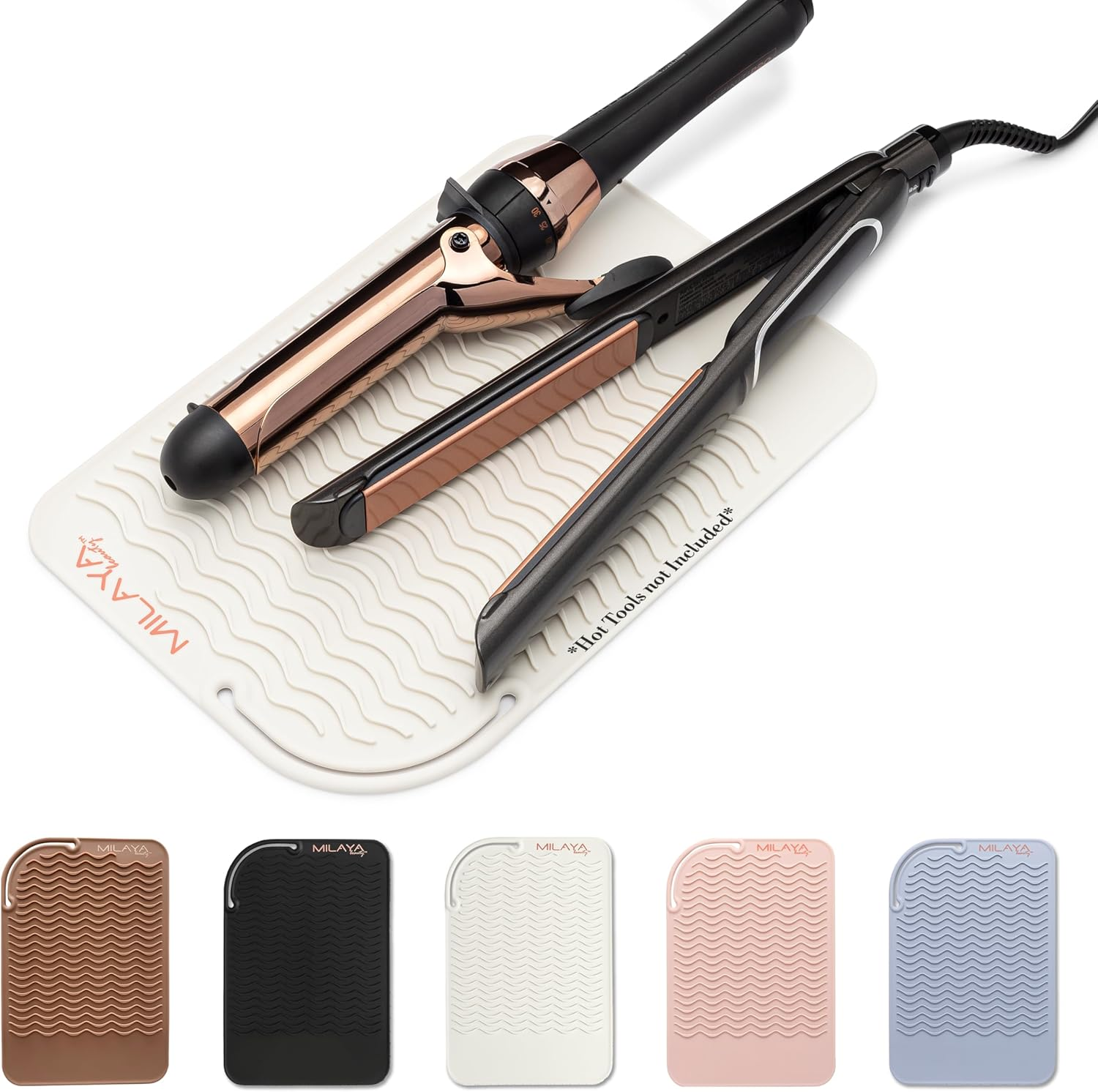Heat Resistant Mat - Iron Mat - Curling Iron Holder - Silicone Heat Resistant Mat - Makeup Mat - Hot Tools Mat - Hot Tools Flat Iron Holder
