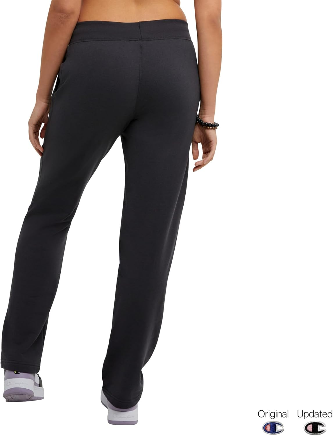 Champion Women'S Black Anti-Pilling Eco-Friendly Fleece Sweatpants Size 31 Ankle Length image number 2