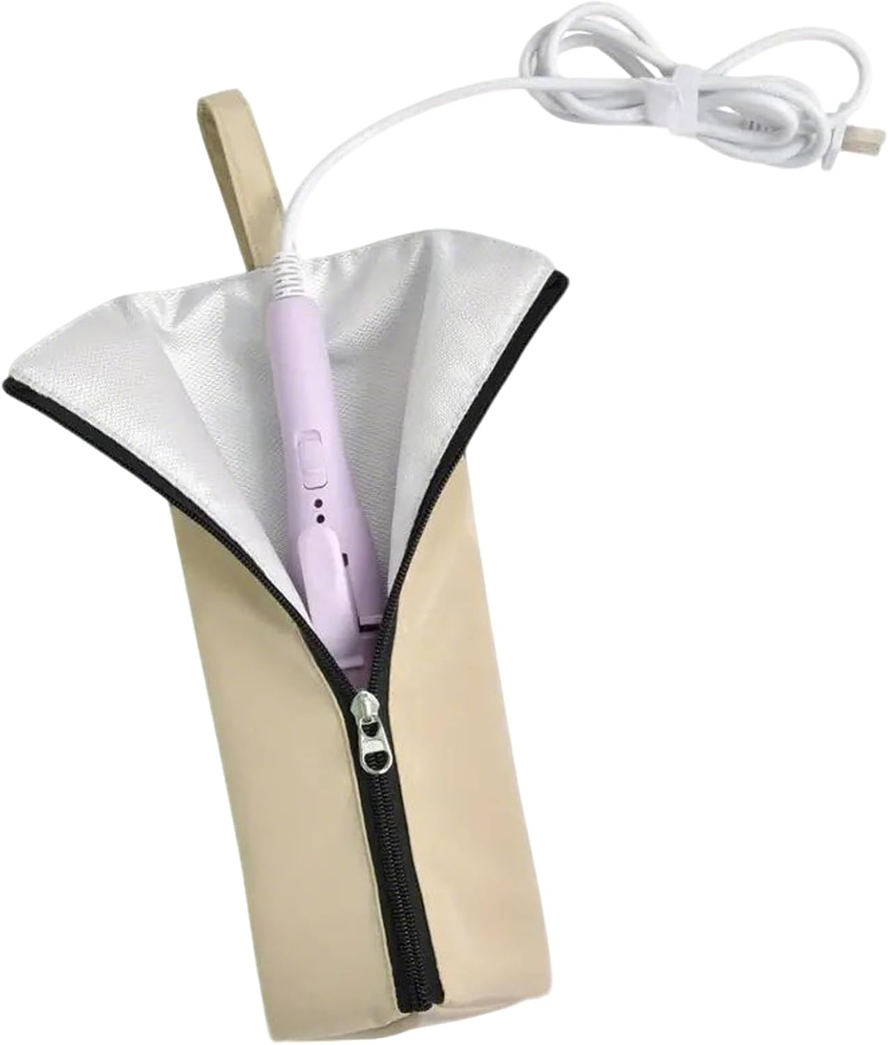 Biniveil Curling Iron Bag | Heat Resistant Mat Pouch | Dustproof Waterproof Hair Styling Tool Organizer for Travel Vanity Table RV Salon Hairstylist Makeup Station Home