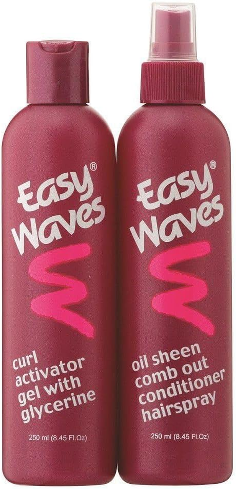 Easy Waves Curl Activator Gel & Comb-Out Conditioner Hairspray Banded Pack 2 X 250Ml