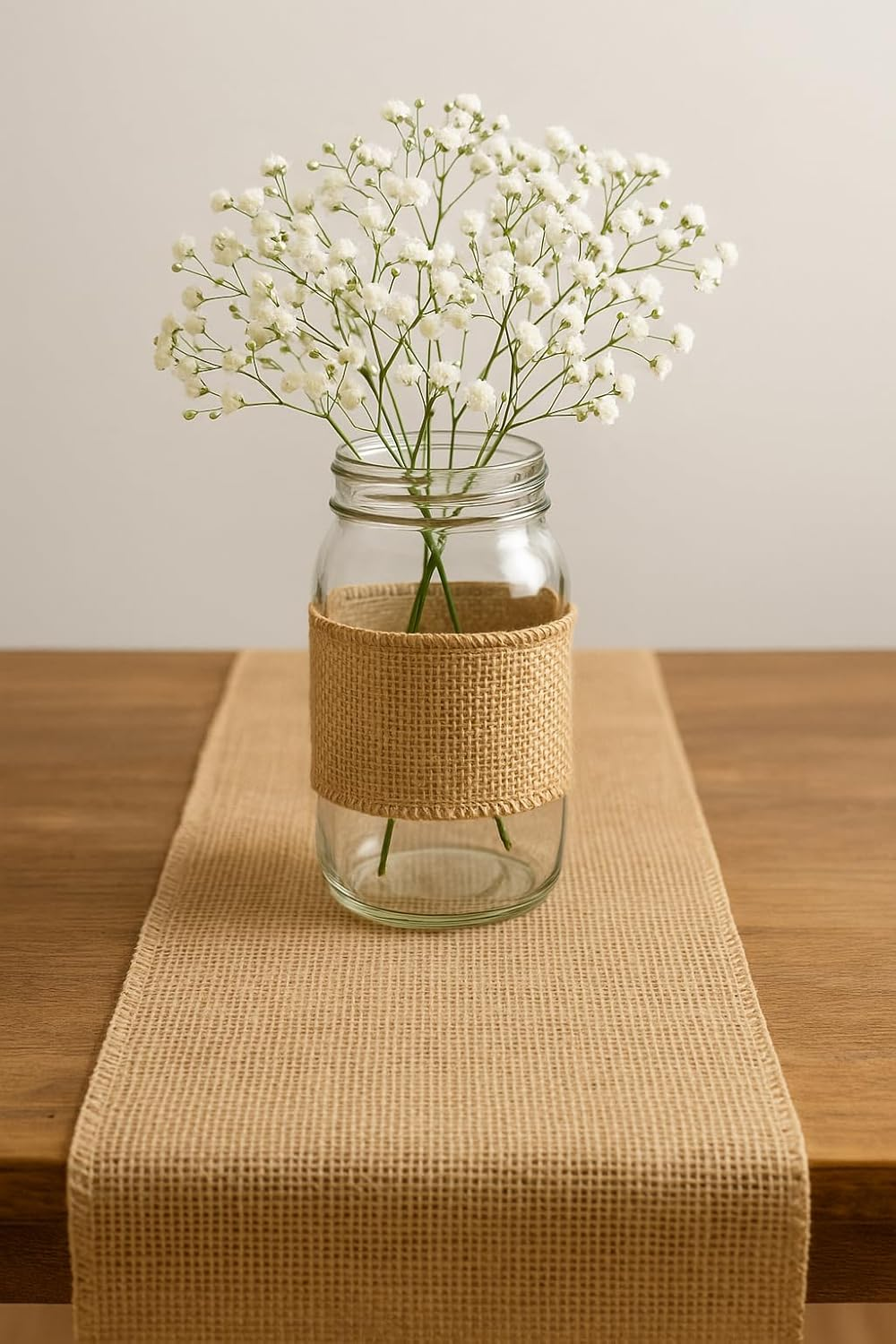 LWR CRAFTS Natural Burlap Ribbon 10 Meters (10Cm) image number 4