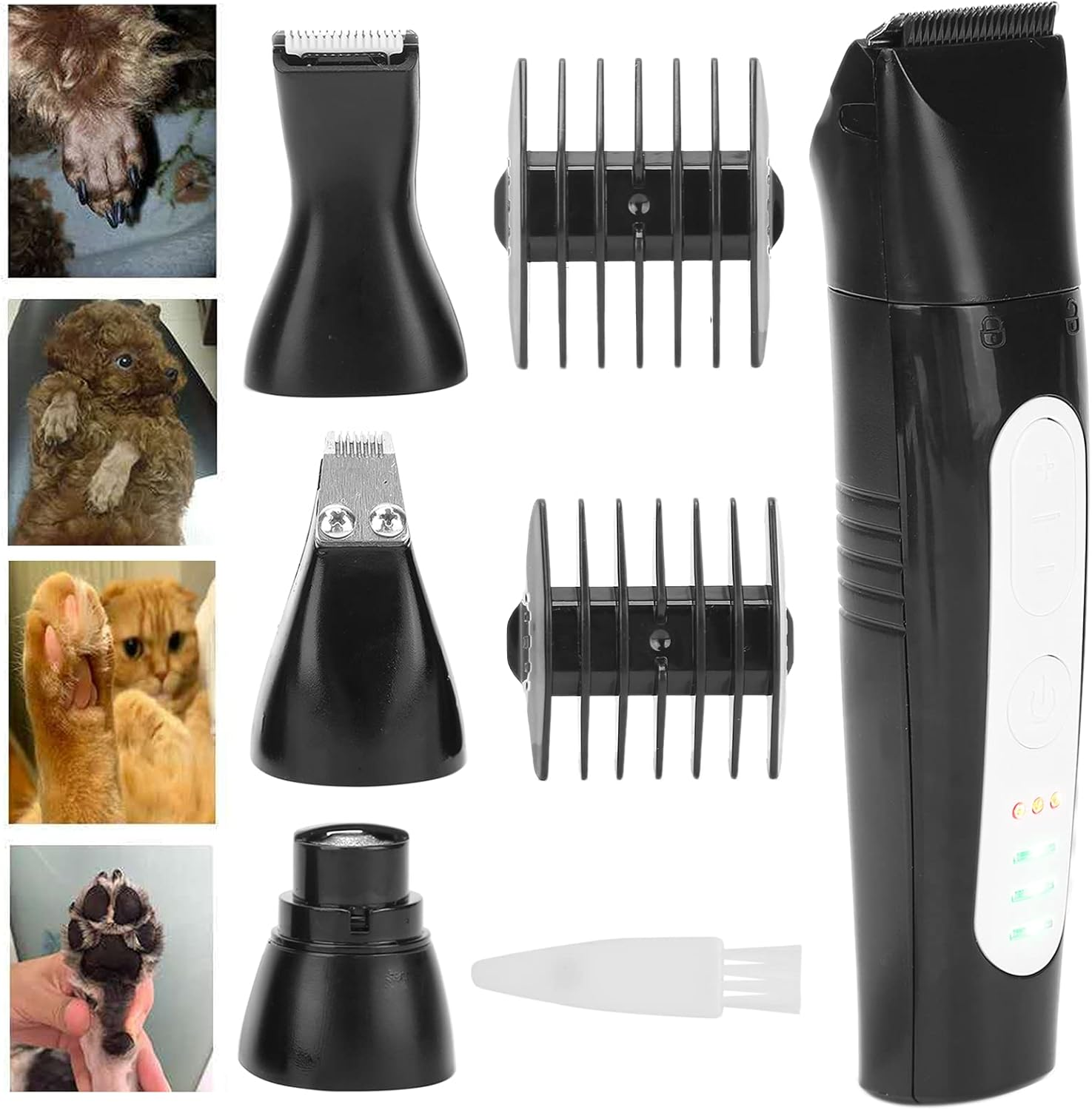 4-In-1 Rechargeable Dog Clippers with Electric Nail Grinder Quiet,Pet Grooming Experience Cordless Accurate for Home Grooming Enthusiasts, Designed for Dogs of Every Breed and Size image number 5