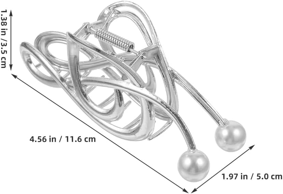 SAFIGLE Pack of 3 Metal Hair Clips Women'S Large Hair Clip with Music Notes Design and Faux Pearl Non-Slip for Thick and Thin Hair Versatile Hair Accessories image number 1