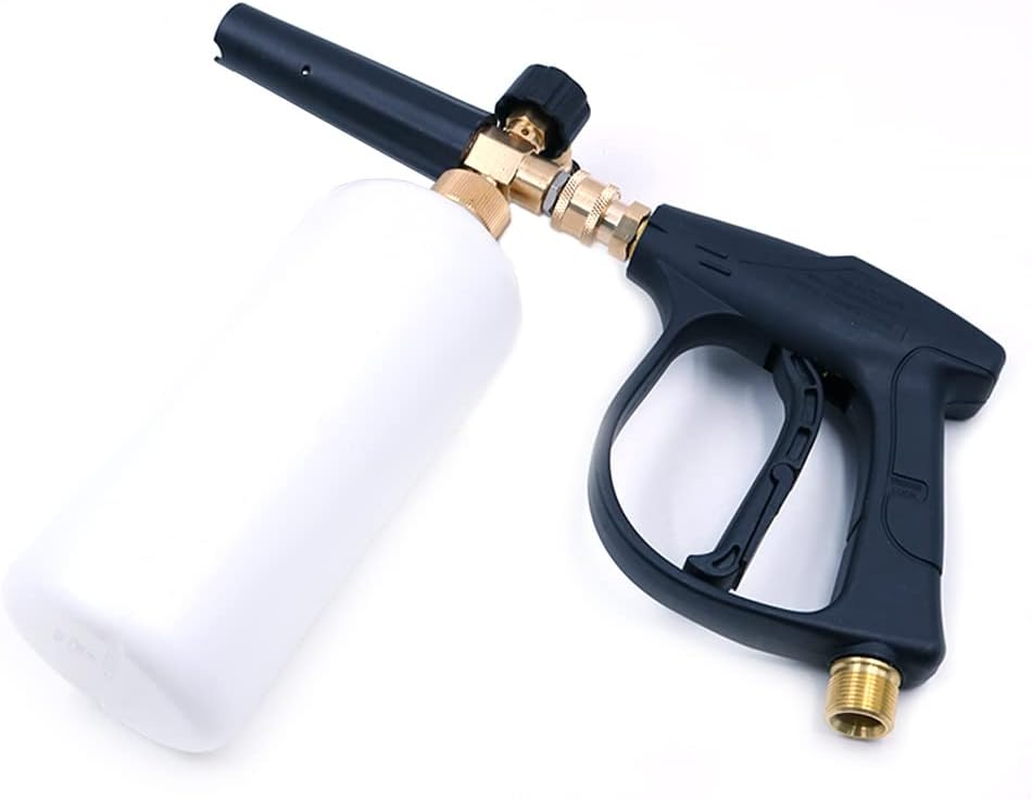Foam Cannon M22 Gun Kit 1L Snow Foam Lance Foam Blaster High Pressure Car Washer Gun Adjustable Jet Wash Quick Release, 3000 PSI, with 5 Nozzle Tips