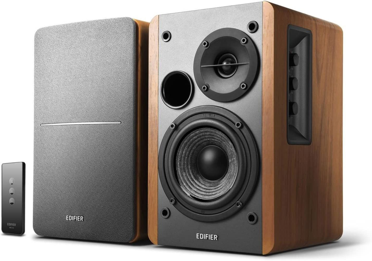 Edifier R1280T Powered Bookshelf Speakers - 2.0 Active near Field Monitors - Studio Monitor Speaker - 42 Watts RMS (Brown)