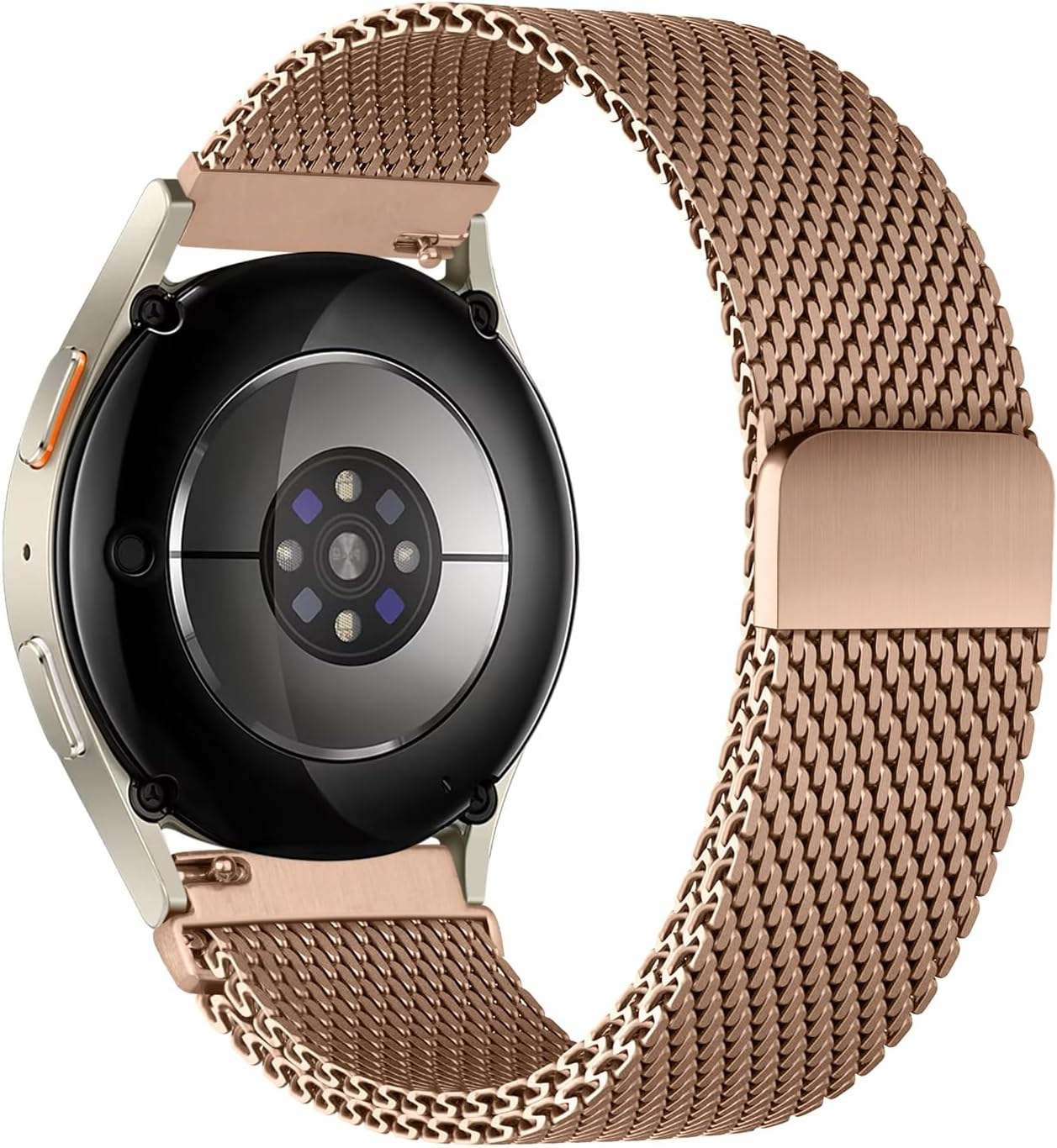 Milanese Loop for Samsung Galaxy Watch 7 6 5 4 Fe Band 44Mm 40Mm,20Mm Metal Watch Band Men Women Magnetic Mesh Strap for Samsung Watch 6 4 Classic 47Mm 43Mm 46Mm 42Mm/5Pro 45Mm for Garmin V&iacute;voactive 5 - Gold image number 7