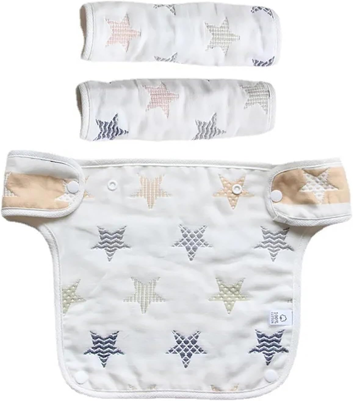 Baby Feeding Bib | Cotton Baby Bibs Cute Infants Feeding Bib - Pure Cotton Adjustable Soft Baby Drool Bibs for Eating and Drooling, Baby Eating Supplies Jmedic image number 4