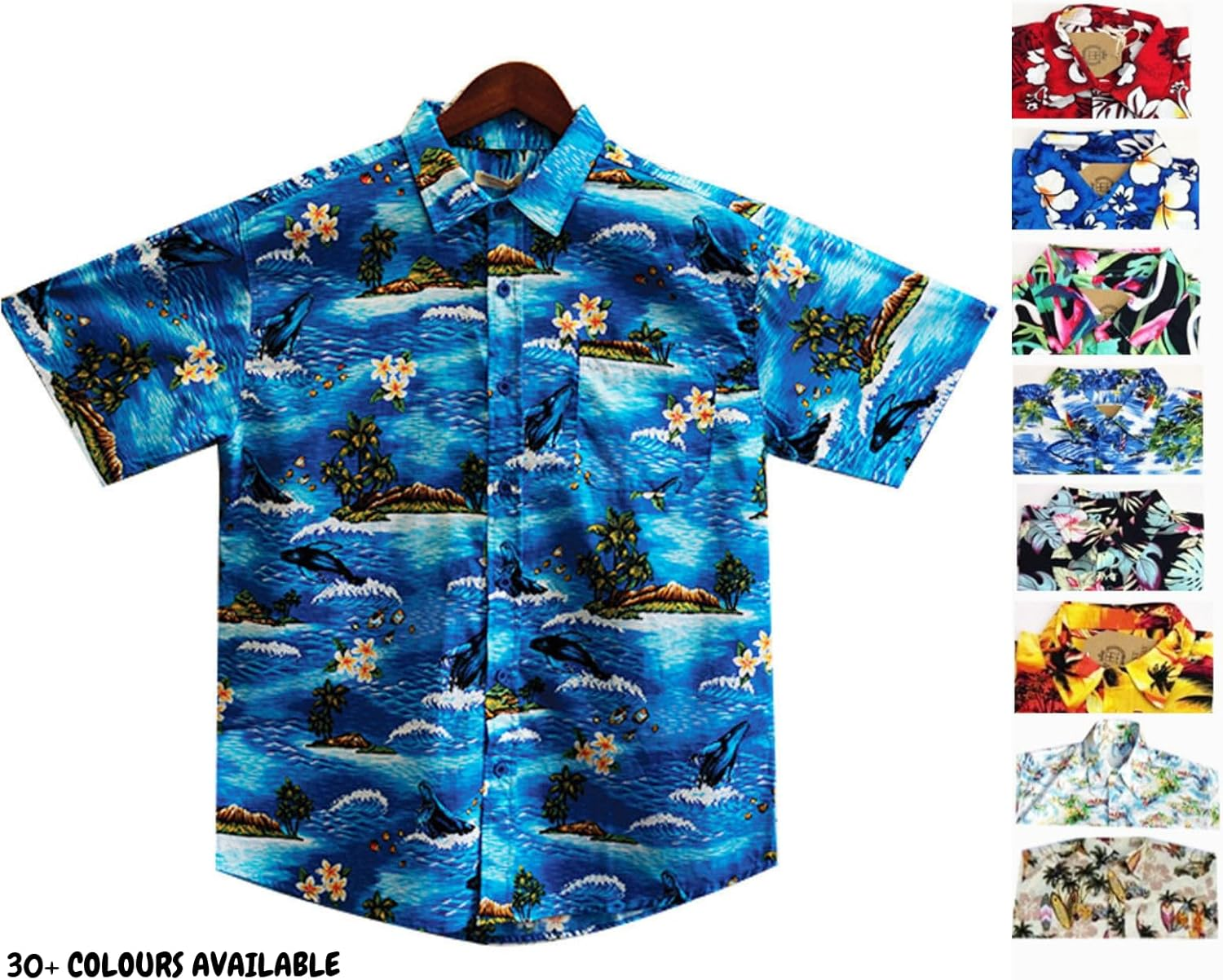 Men'S Hawaiian 100% Cotton Beach Tropical Summer Shirt