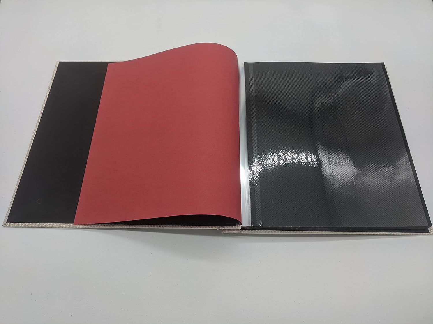 Cotton Linen Self Adhesive Scrapbook DIY Photo Album 20 Sheets - Gray