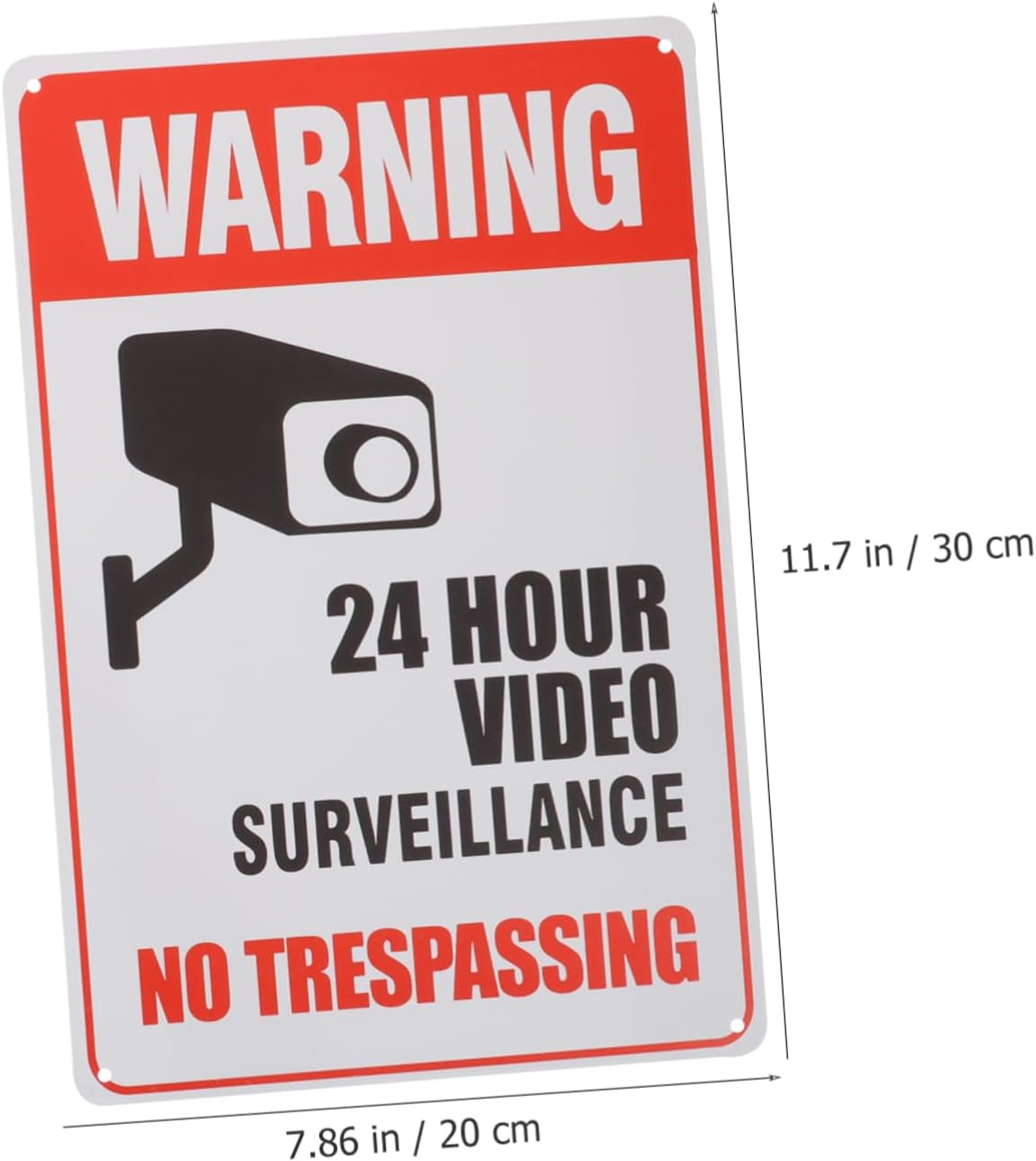 GLEAVI 2 Pcs 24 Hours Cctv Caution Signs Outdoor Cctv Signs Reflective Warning Signs 24 Hour Video Cctv Sign No Trespassing Video Surveillance Sign Emblems Iron Decorate Television image number 3