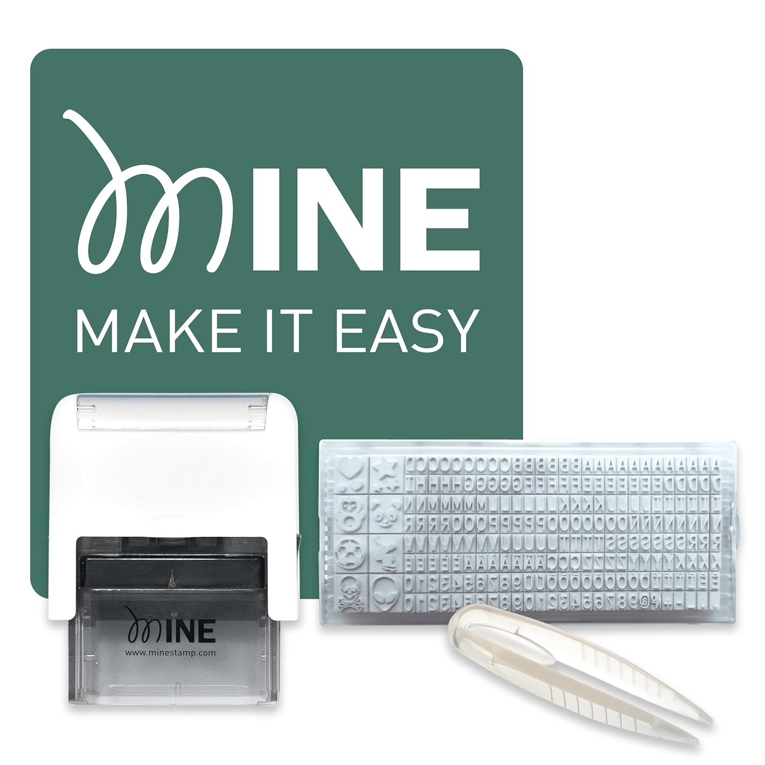 Mine Stamp Compact Clothing & Book Marker | Compact Customizable Clothing Marker for Adults and Kids | Custom Name Stamp for Kids Clothes image number 1