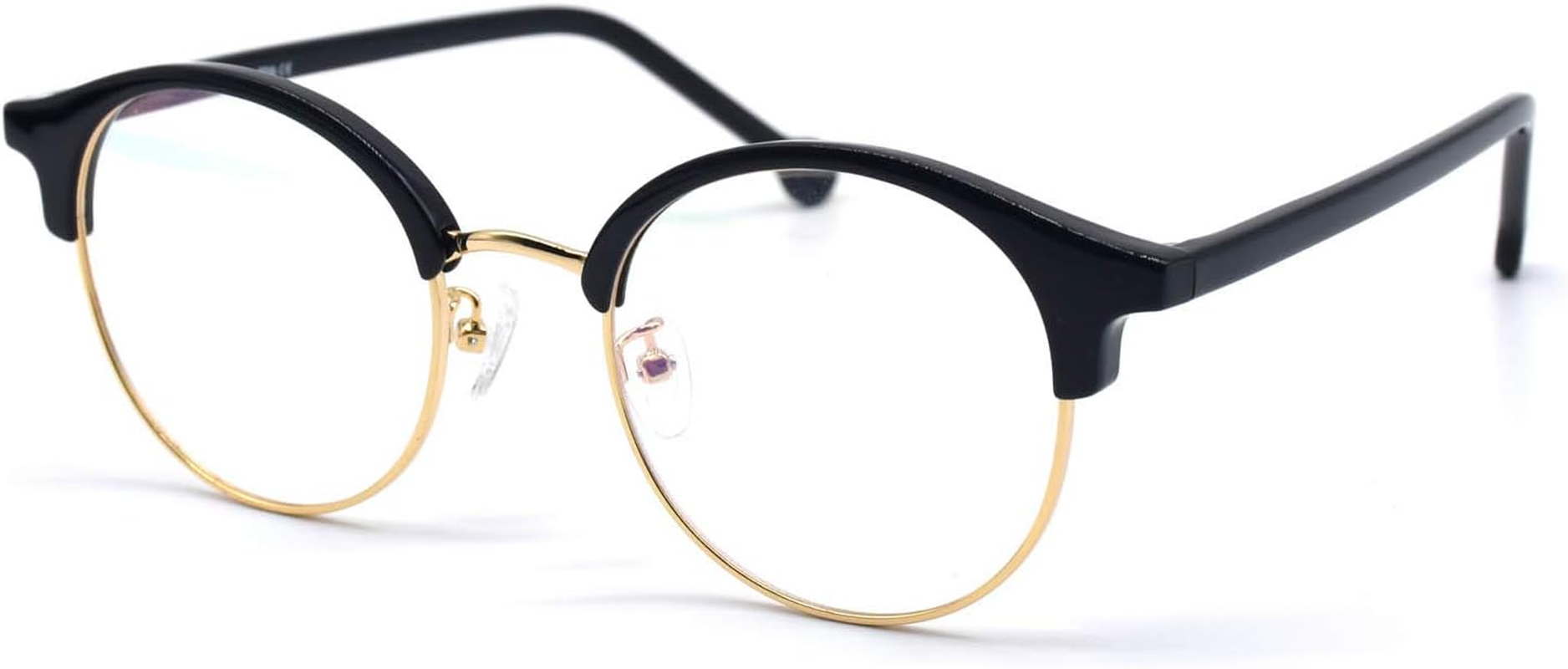 HKUCO Classic Half Frame Clear Lens Eyewear Glasses image number 4