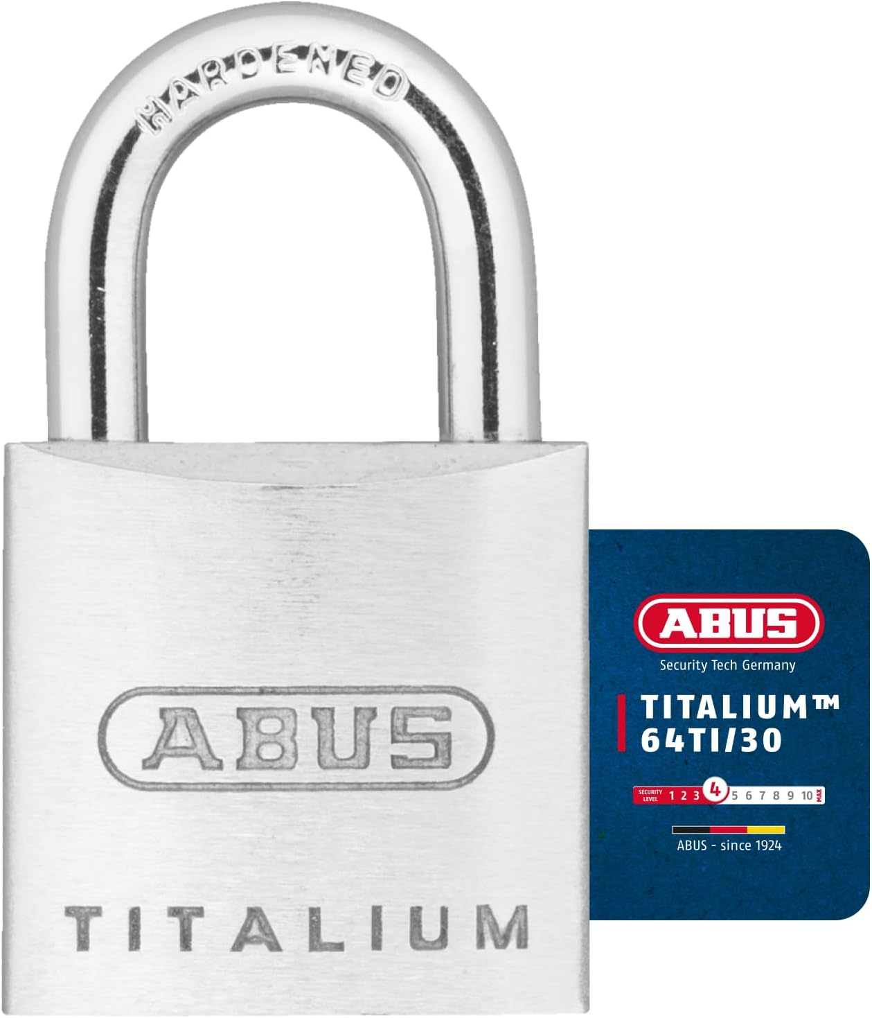 ABUS Titalium 64TI/45 Padlock - Basement Lock with Lock Body Made of Special Aluminium - Hardened Steel Shackle - ABUS Security Level 5