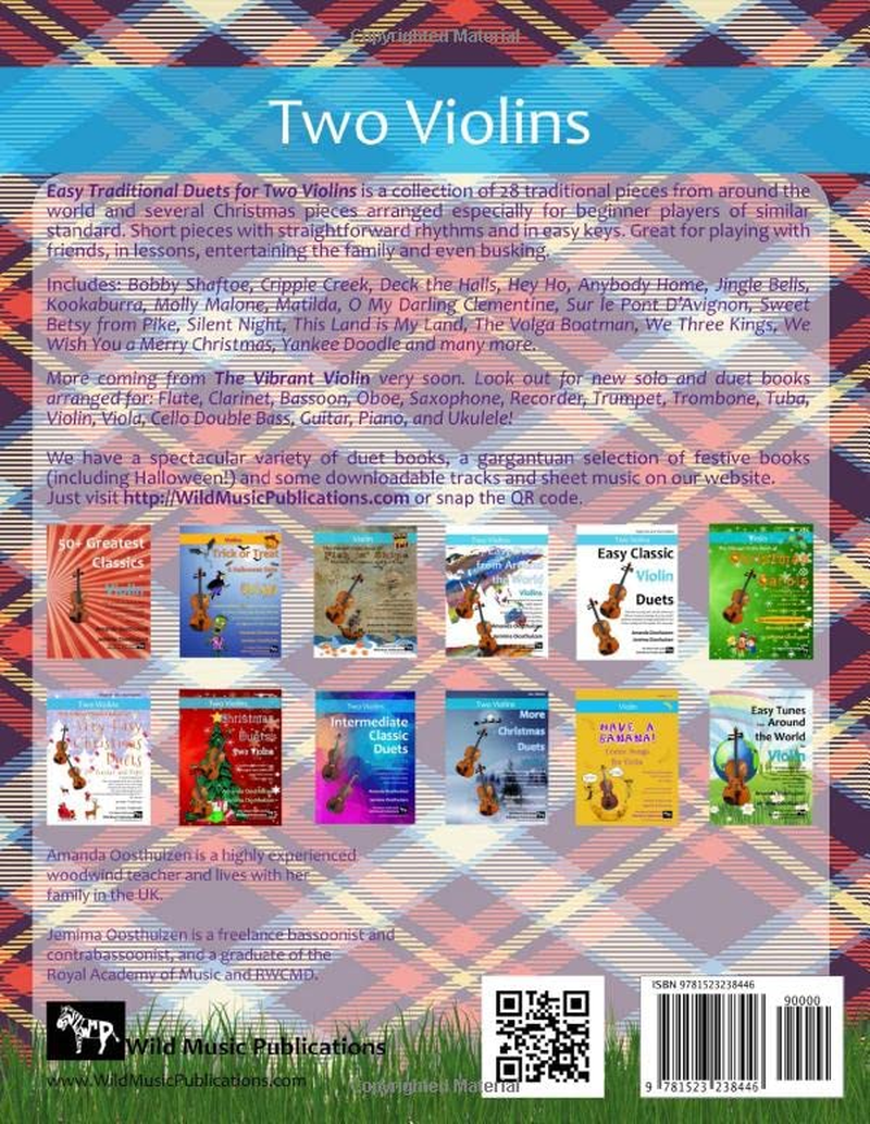 Easy Traditional Duets for Two Violins: 32 Traditional Melodies from around the World Arranged Especially for Two Beginner Violin Players. All Are in Easy Keys.