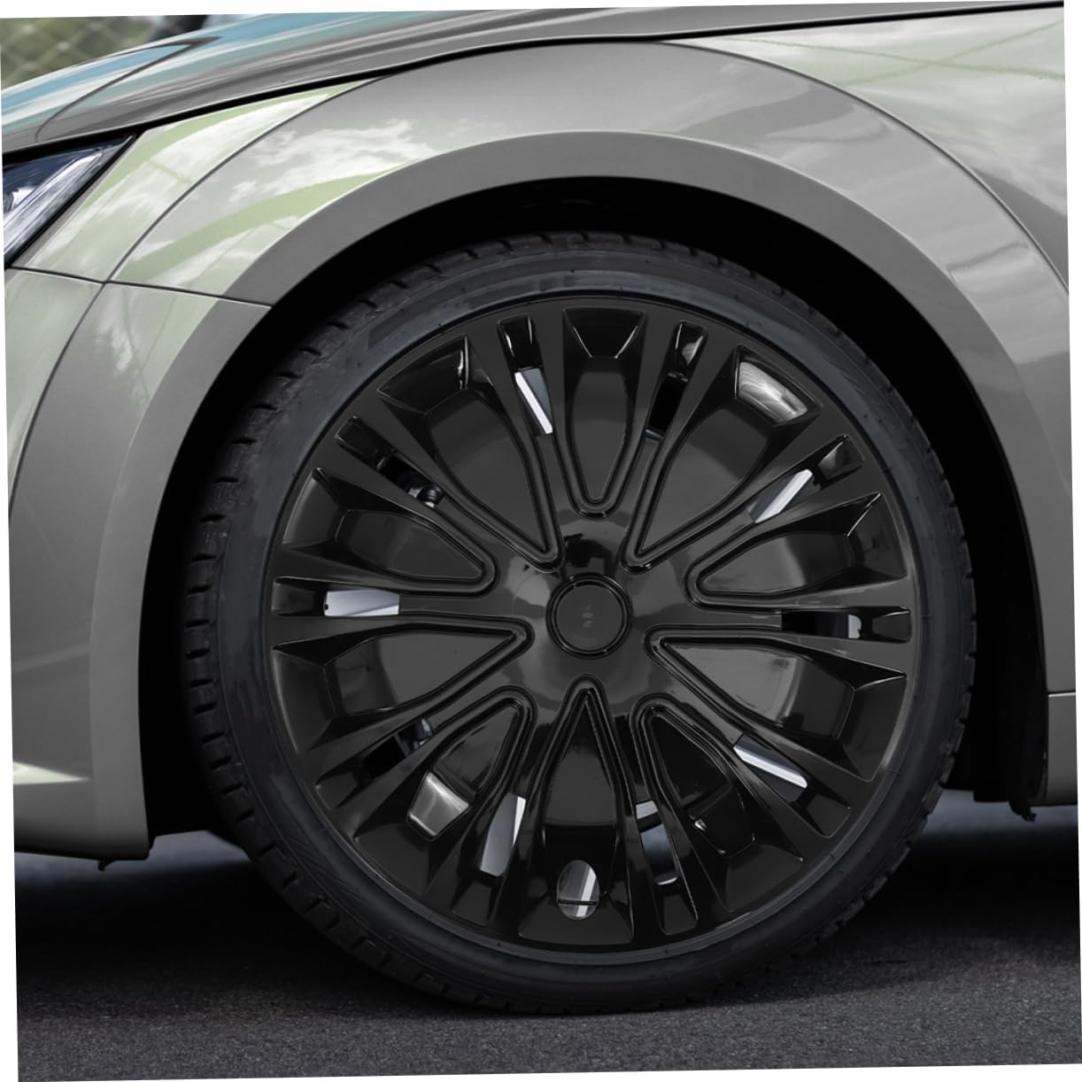 MUCKLILY Stylish Hub Caps Cover Car Wheel Center Caps Rim Covers Wheel for Vehicle image number 4