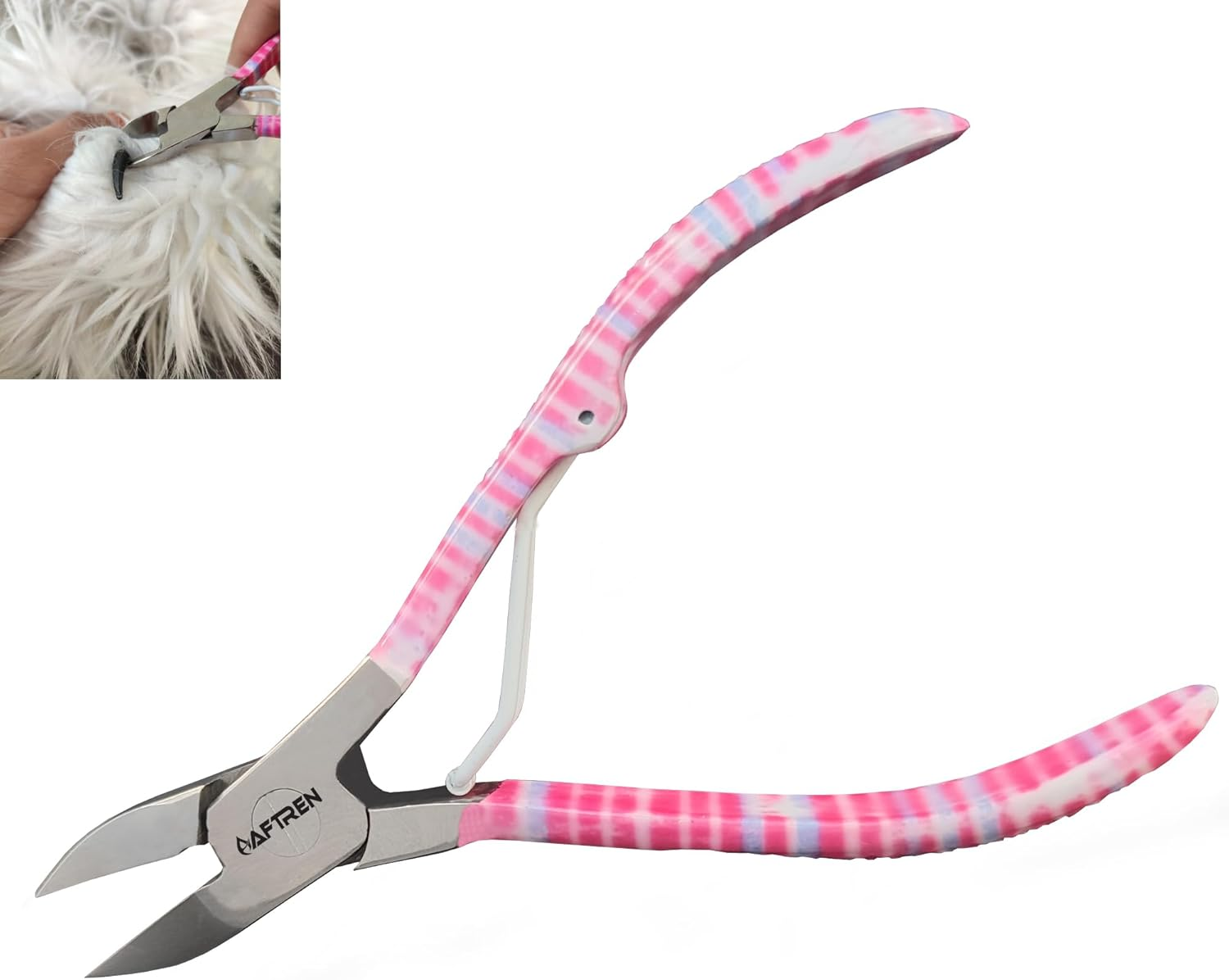 Dog Claw Grooming Toenail Clippers, Professional Stainless Steel Nail Clippers for Thick Puffy Nails, Podiatrist, Pedicure Tool, Sharp Blade for Cats and Dogs, 5.5 Cm, Pink image number 4