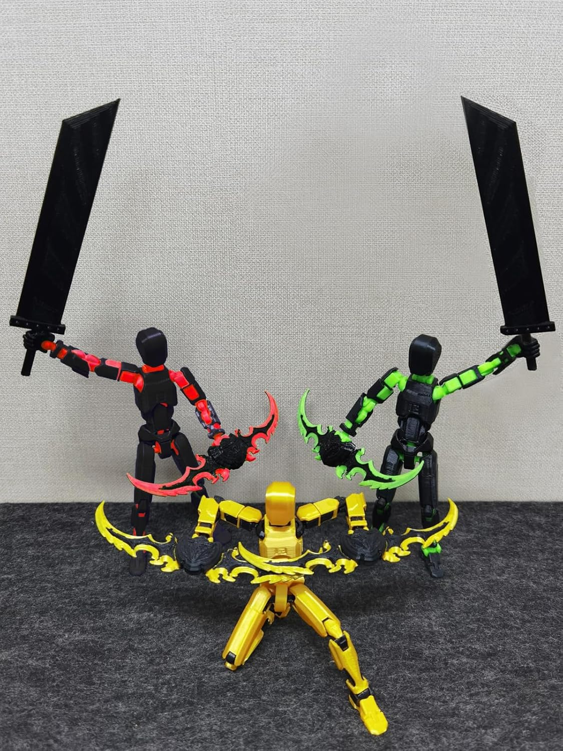 (Assembly Completed) T13 Action Figure with Multiple Accessories,5.5 Inch 3D Printed Multi-Jointed Movable Red Dummy 13 Figure image number 4