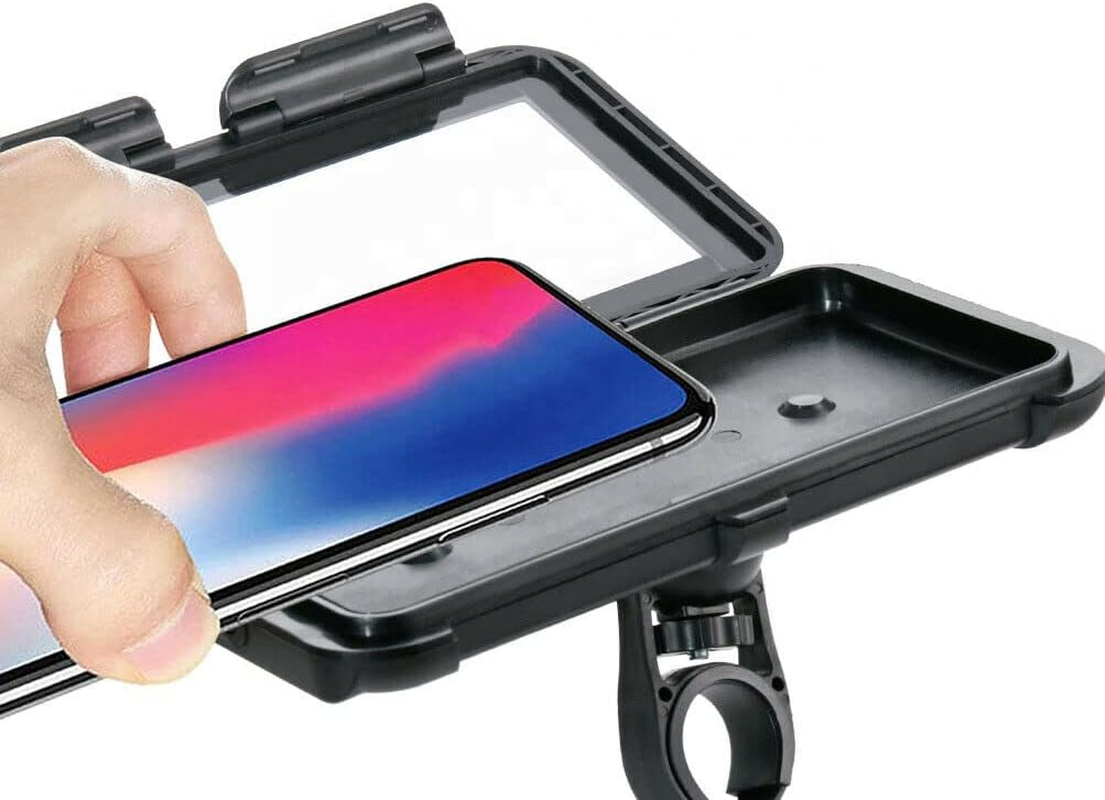 Waterproof Bike Phone Case Mount Holders 360 Rotation Touch Screen Motorcycle image number 3