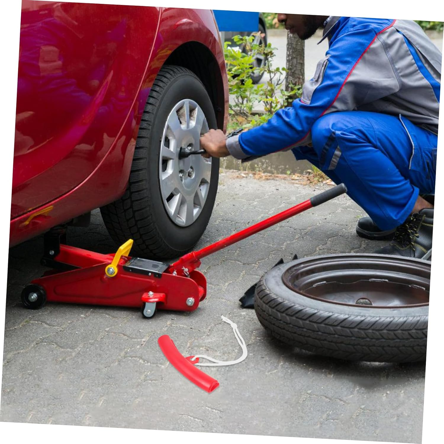 BELLIFFY 4Pcs Replacement Wheel Rim Protector Rings for Car and Motorcycle Tires Steel Rim Edge Saver Covers Red Tire Accessory Suitable for Wheel Repair Random Color image number 2