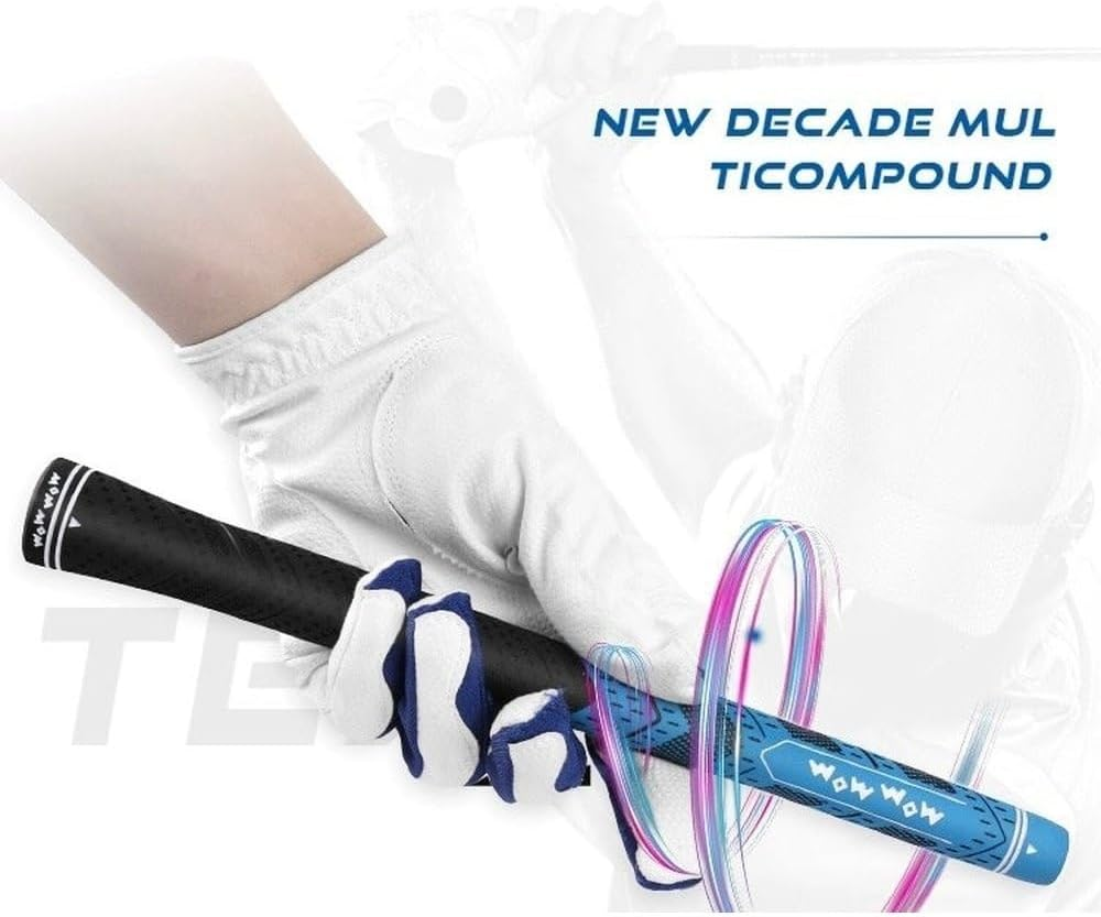 WOWWOW Golf Grips &ndash; Standard Size, Non-Slip High Feedback Rubber, Comfortable Multi-Color Replacement Grips for Golf Clubs - Green 1Pc image number 4