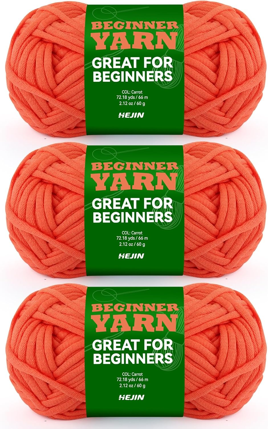 3X60G Yellow+Pink+Blue Yarn for Crocheting and Knitting;3X66M (72Yds) Cotton Yarn for Beginners with Easy-To-See Stitches;Worsted-Weight Medium #4;Cotton-Nylon Blend Yarn for Beginners Crochet Kit