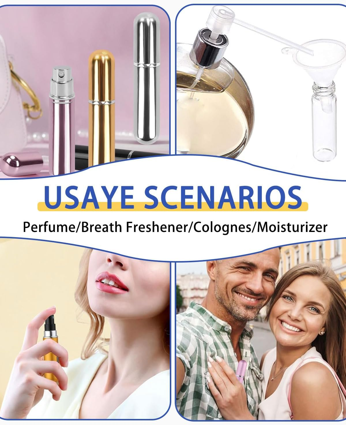 TPZORJX 5Pcs Perfume Atomizer Bottles Refillable Travel Spray Bottle with 5 Funnel and 5 Pipette 5Ml Set of 5 Bottles 5 Colors image number 3