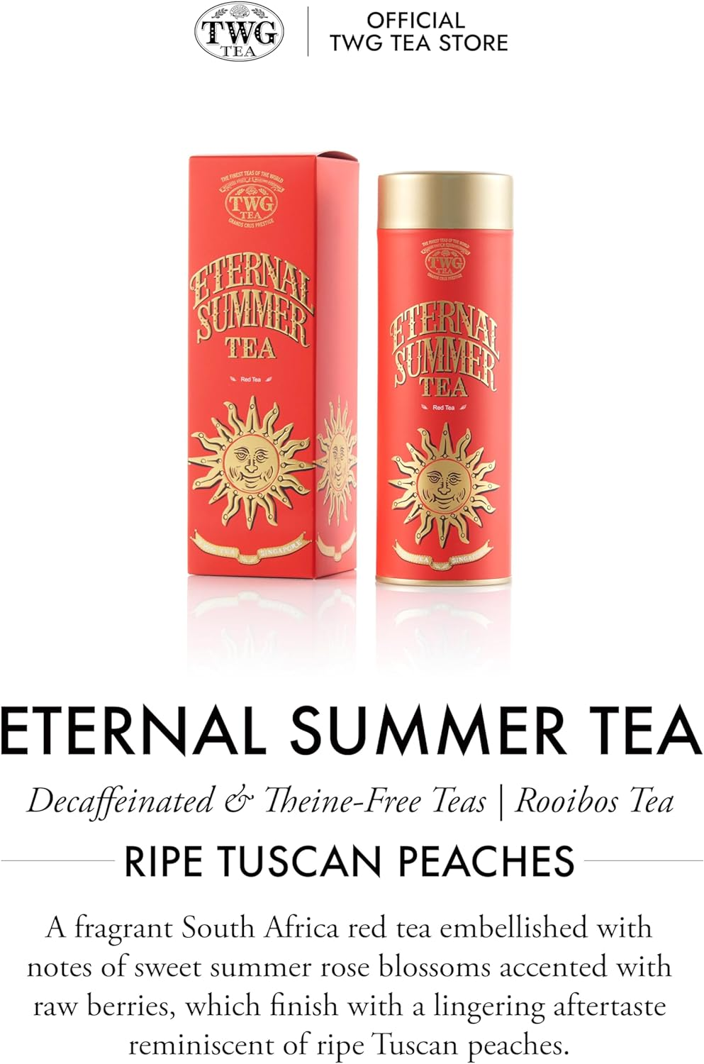 TWG Tea | Eternal Summer Tea | Rooibos | Hibiscus, Redcurrant & Rose | Haute Couture Tin, 100G | Gift Set image number 2